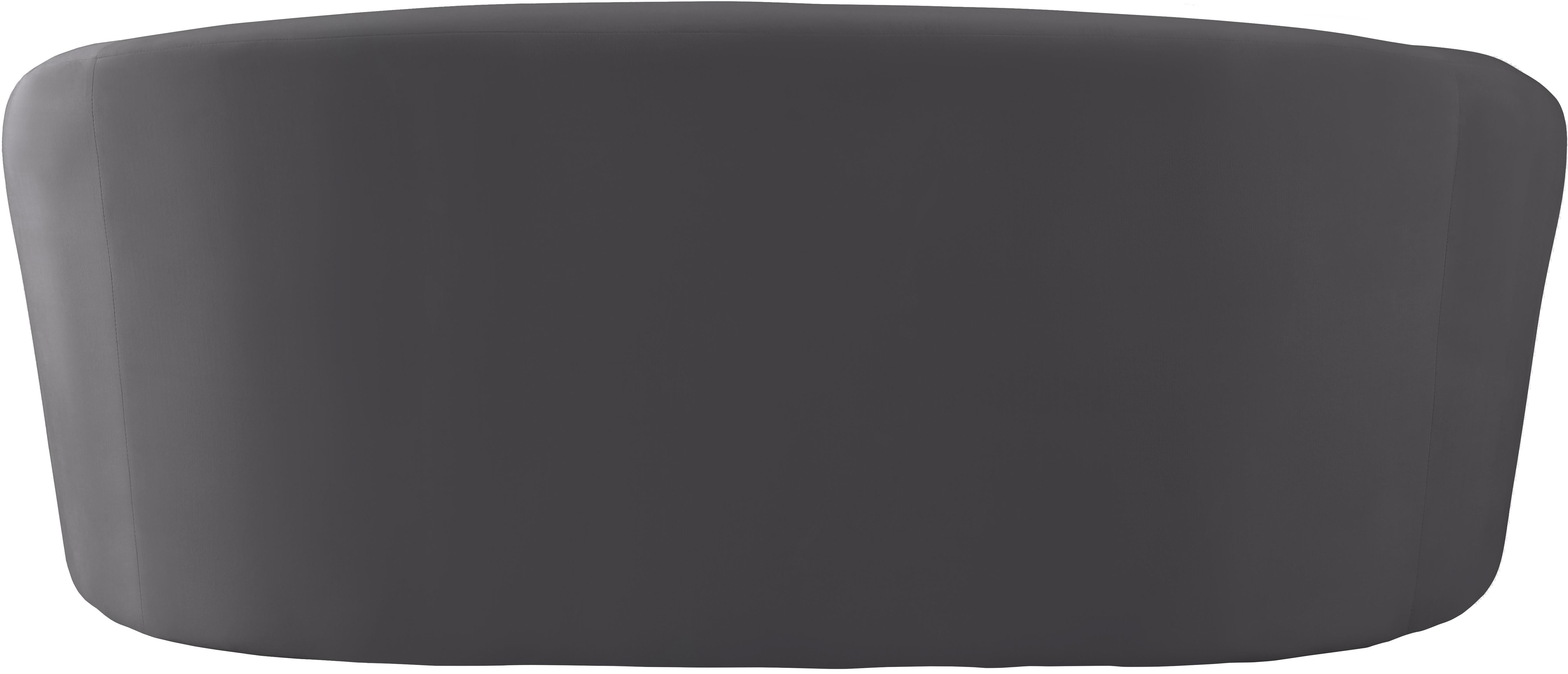 Riley Grey Velvet Loveseat - Luxury Home Furniture (MI)