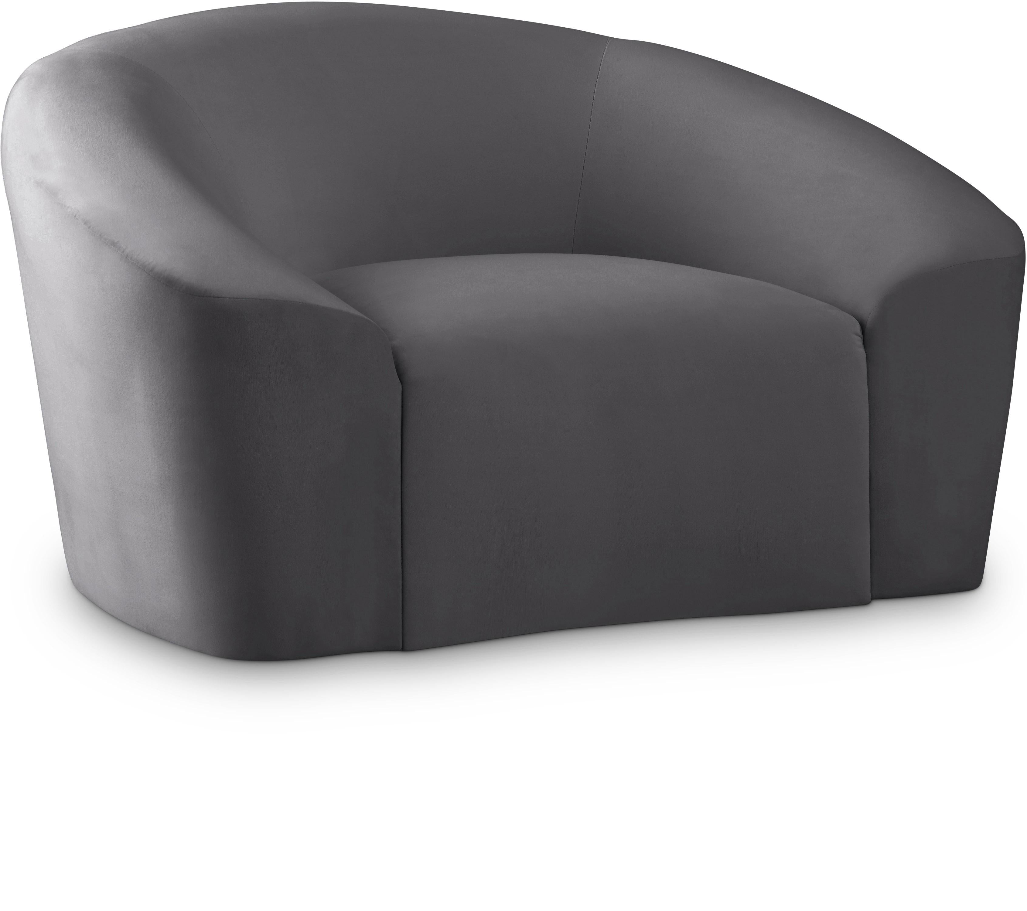 Riley Grey Velvet Chair - Luxury Home Furniture (MI)