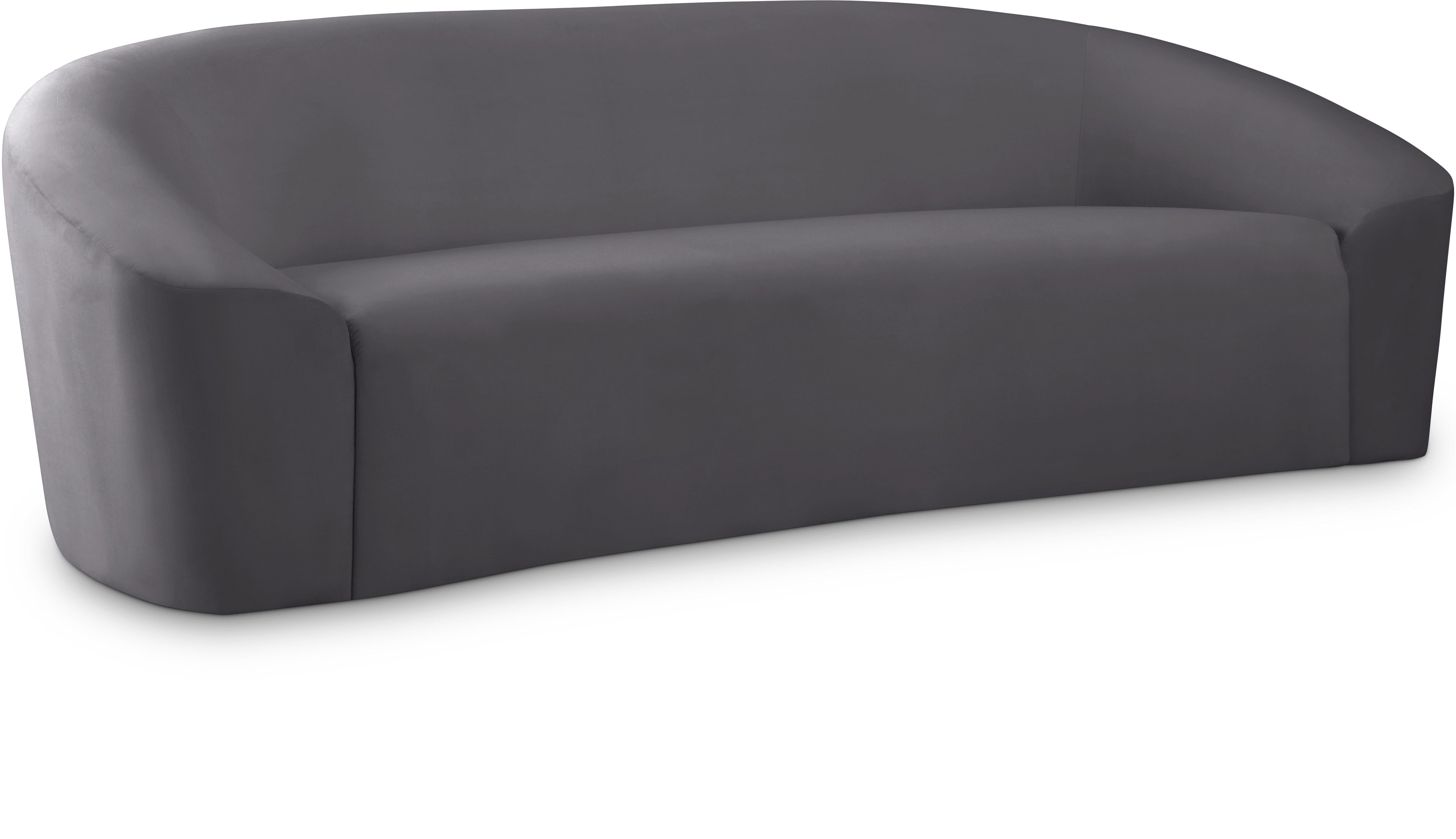 Riley Grey Velvet Sofa - Luxury Home Furniture (MI)