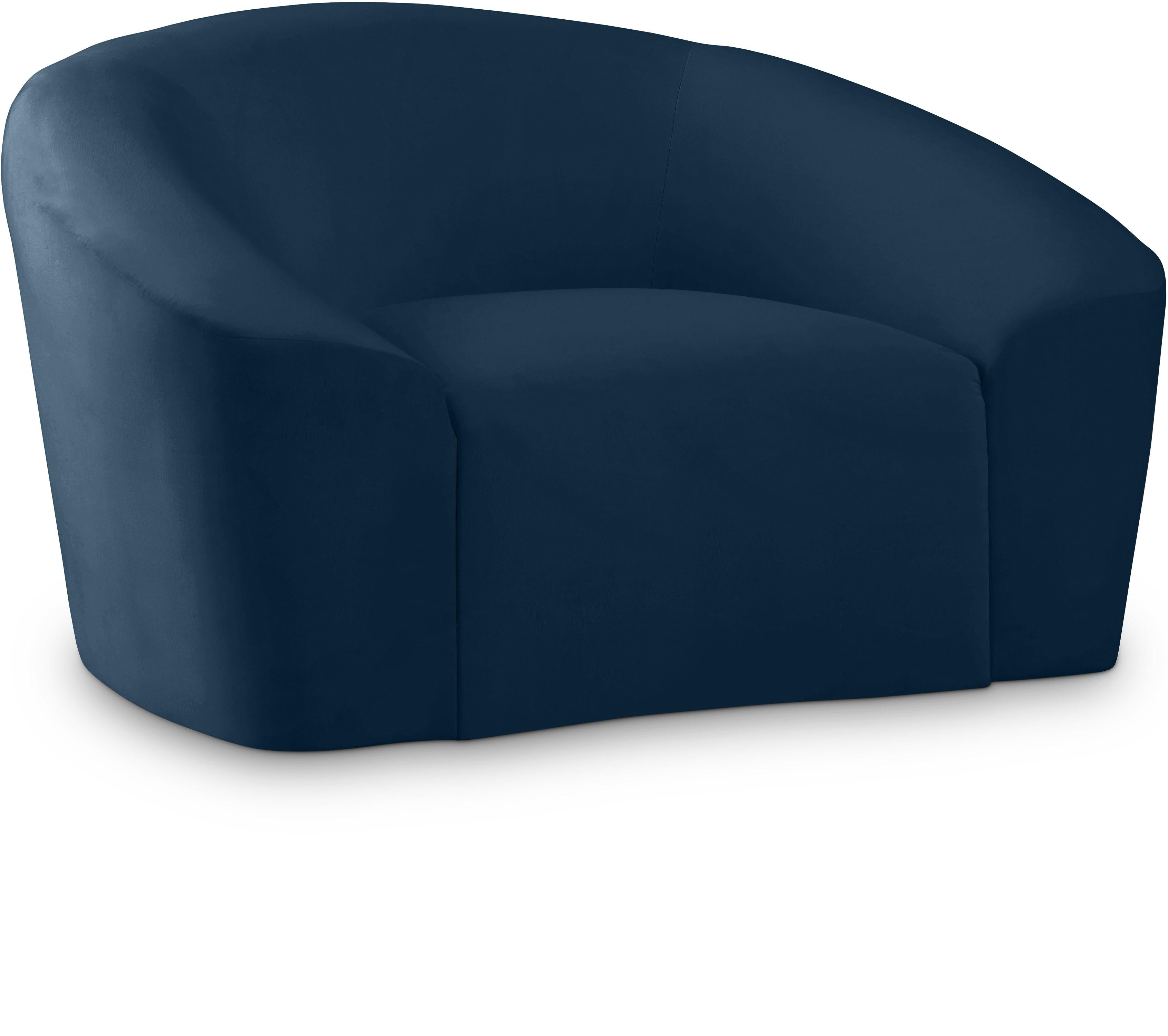 Riley Navy Velvet Chair - Luxury Home Furniture (MI)