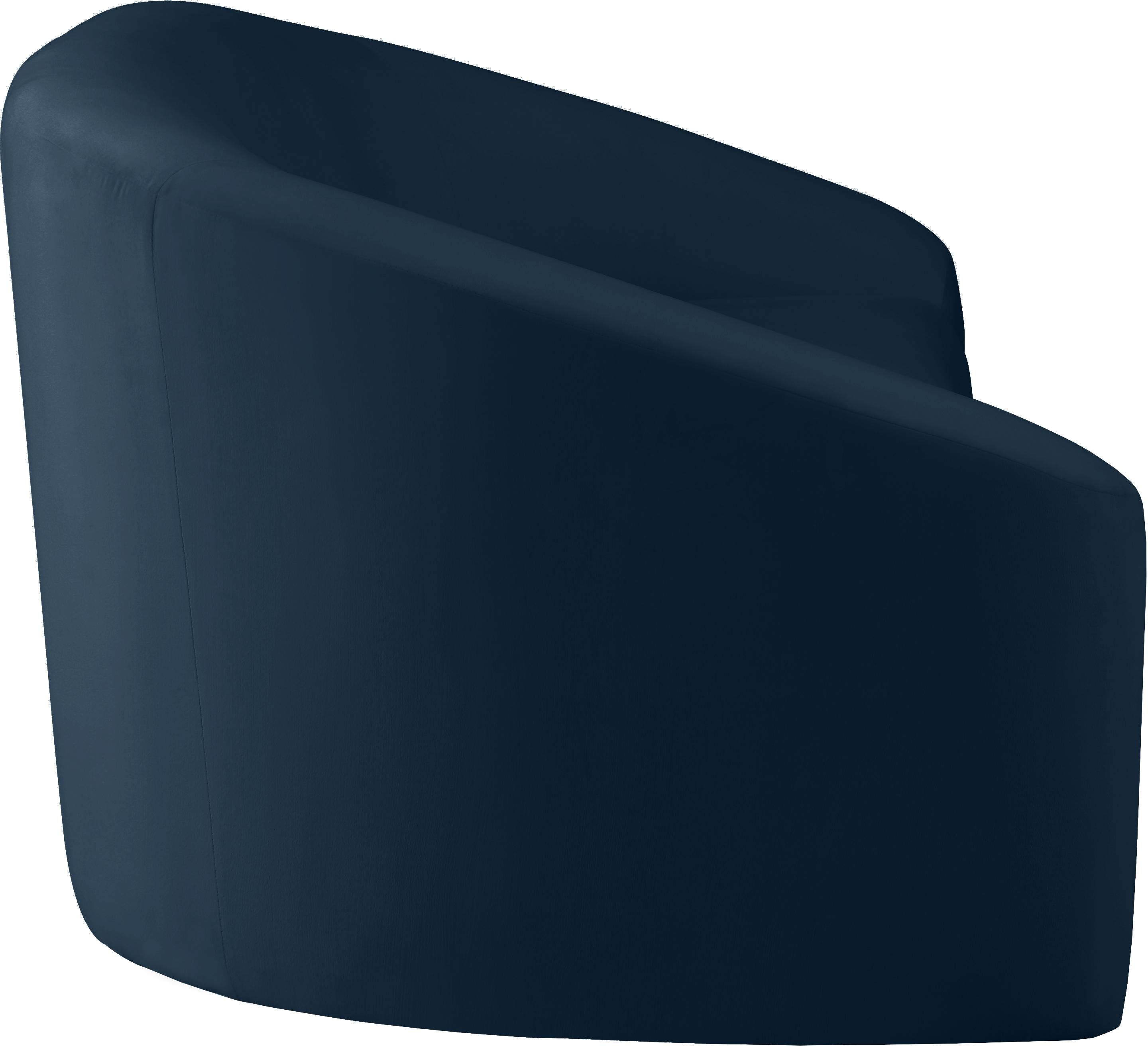 Riley Navy Velvet Loveseat - Luxury Home Furniture (MI)