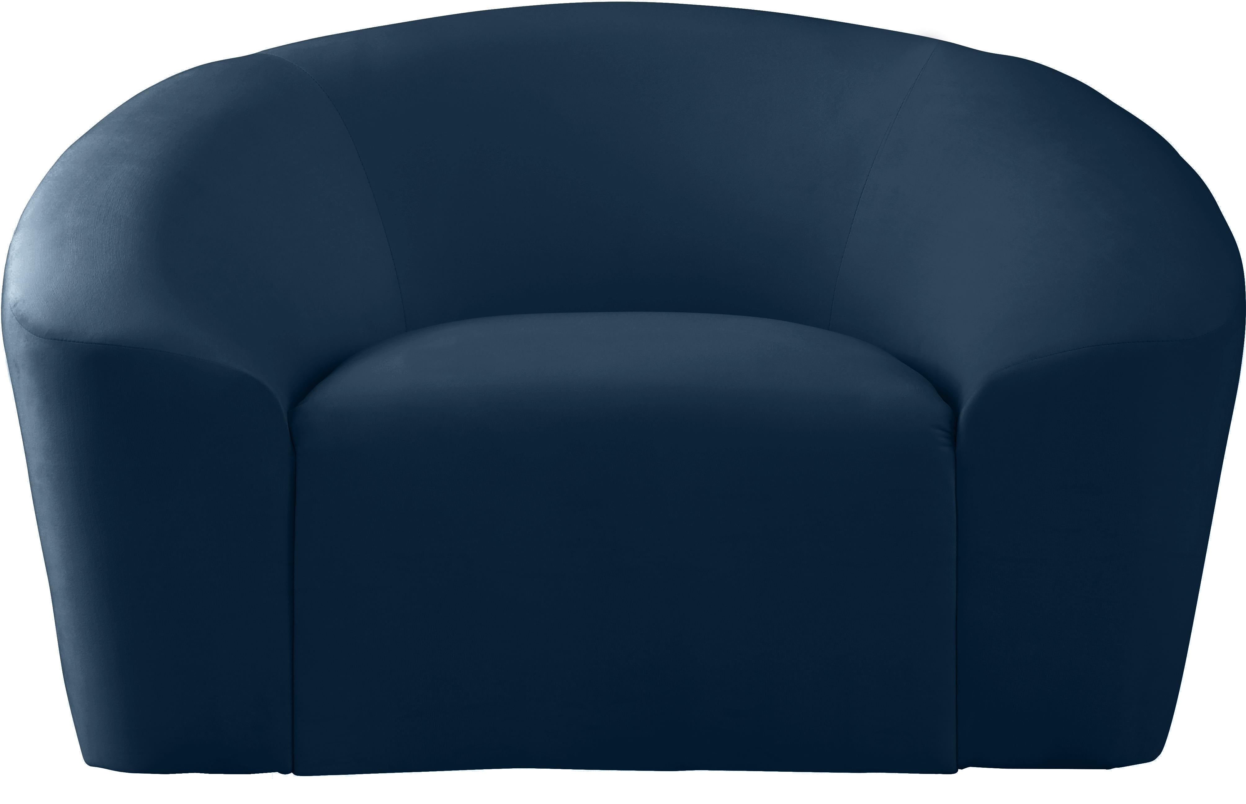Riley Navy Velvet Chair - Luxury Home Furniture (MI)