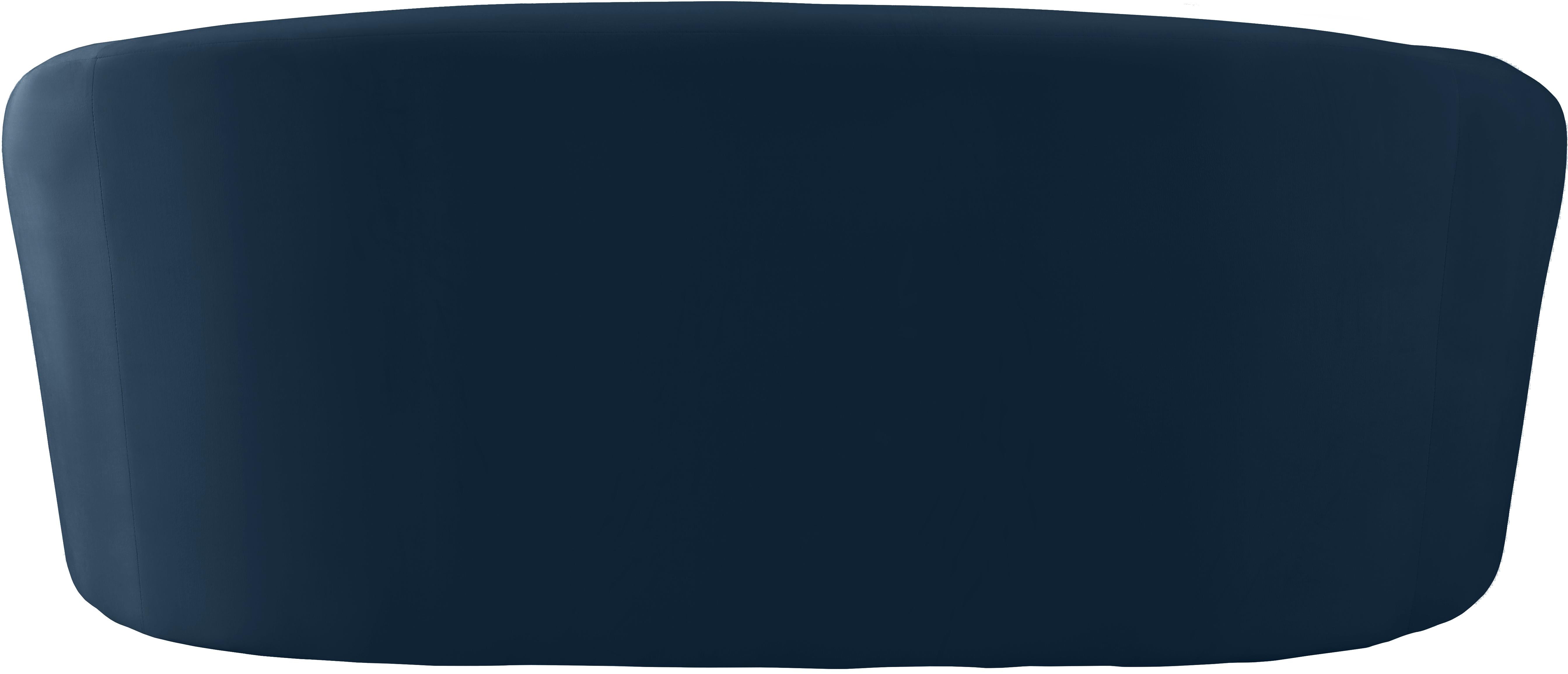 Riley Navy Velvet Loveseat - Luxury Home Furniture (MI)