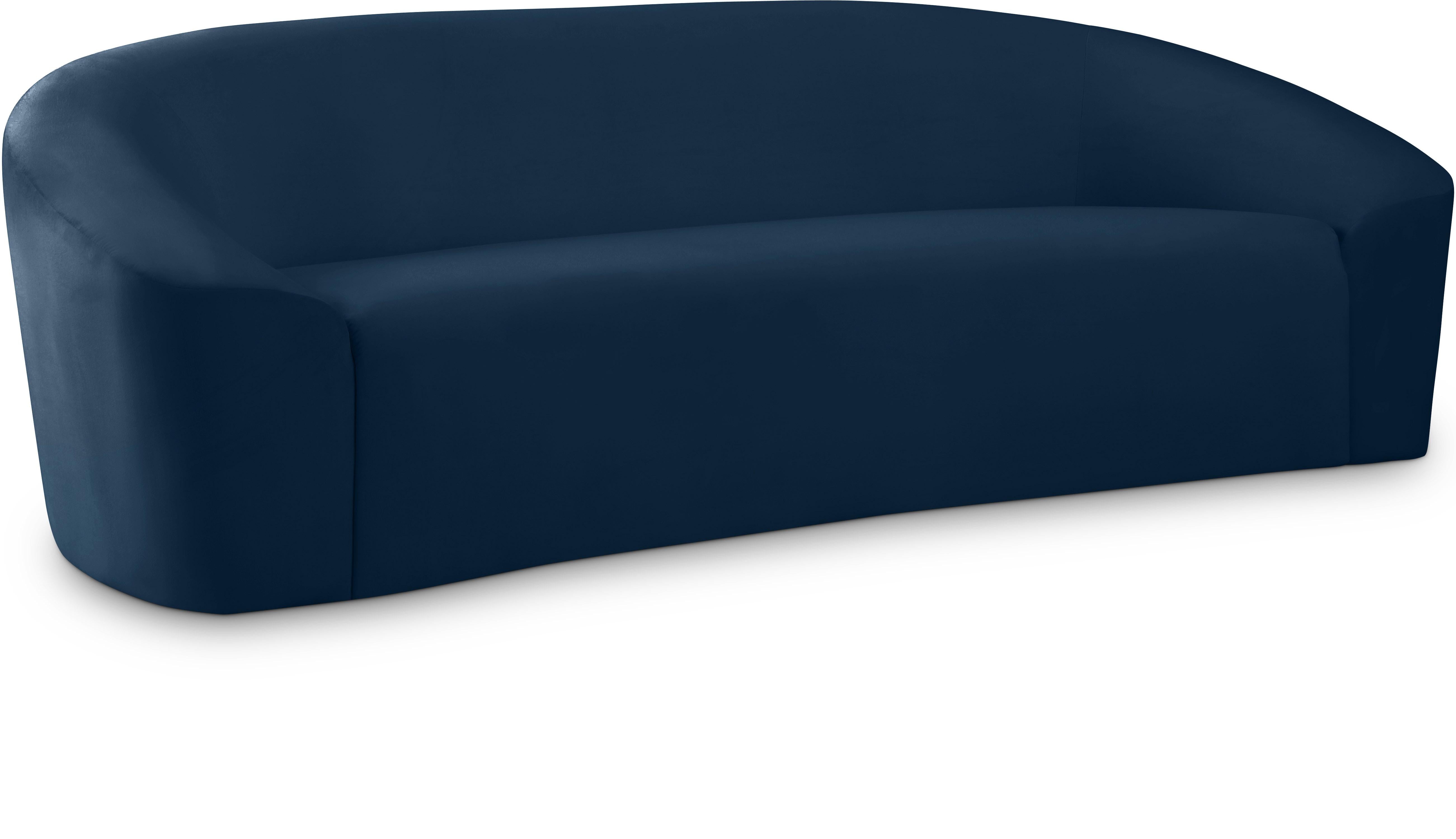 Riley Navy Velvet Sofa - Luxury Home Furniture (MI)