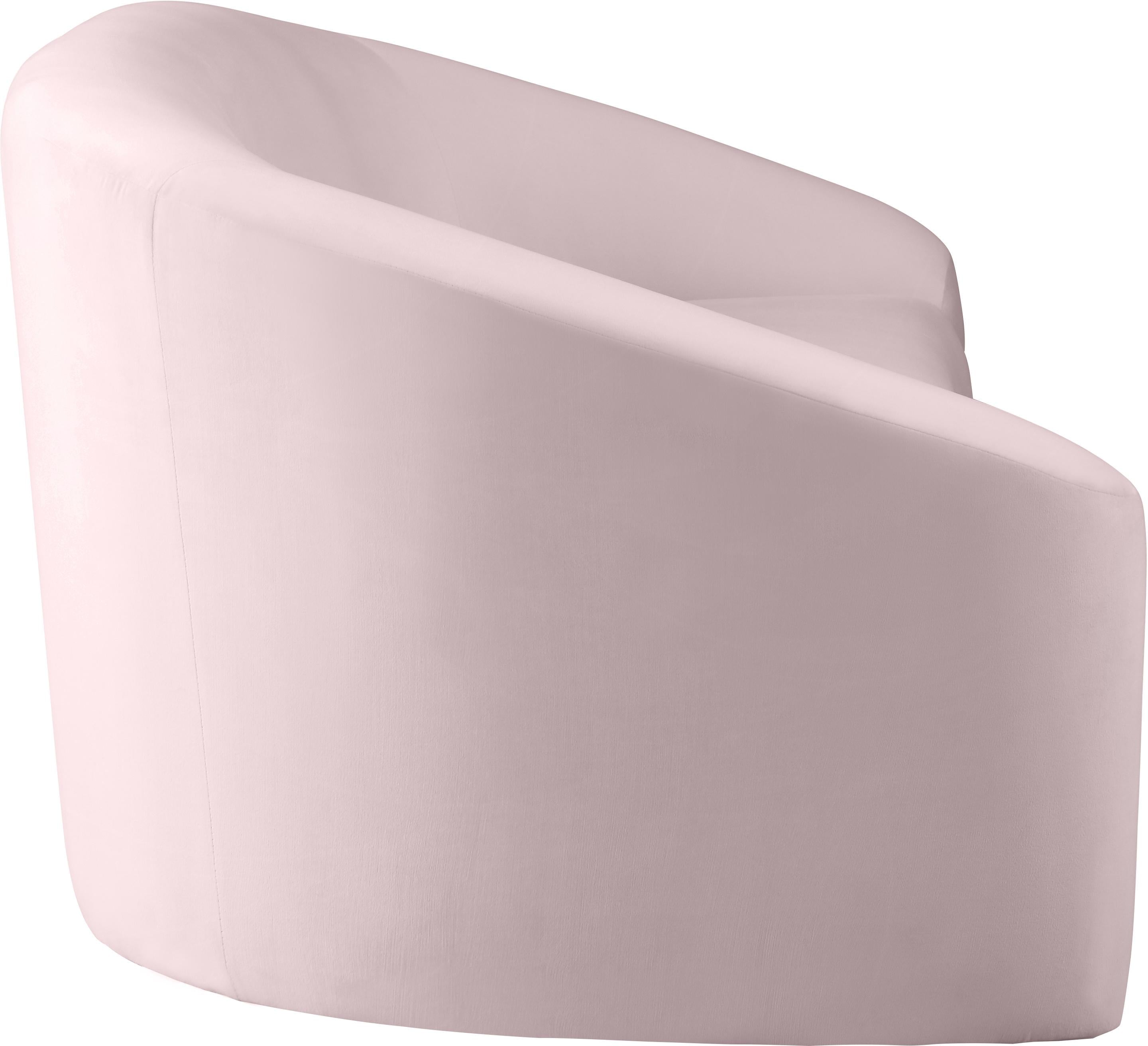Riley Pink Velvet Loveseat - Luxury Home Furniture (MI)