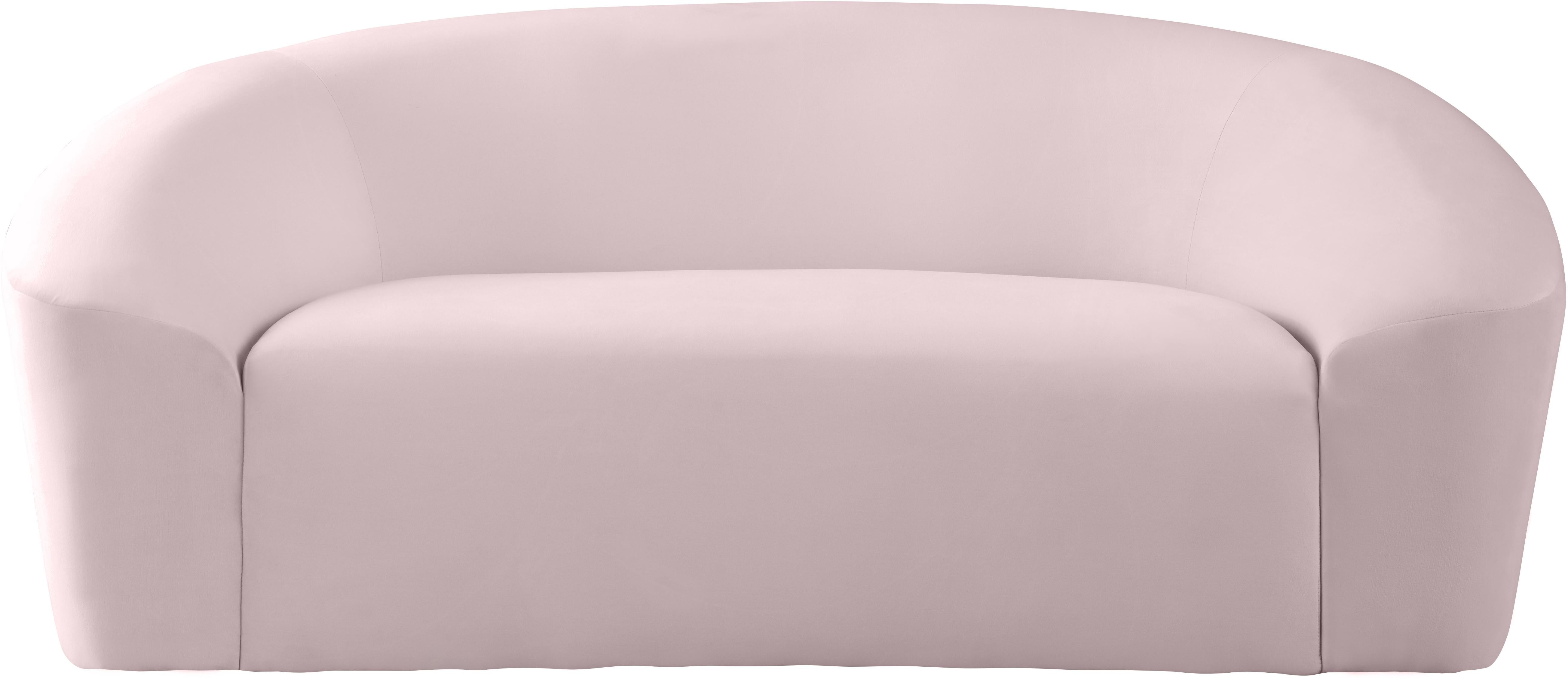 Riley Pink Velvet Loveseat - Luxury Home Furniture (MI)