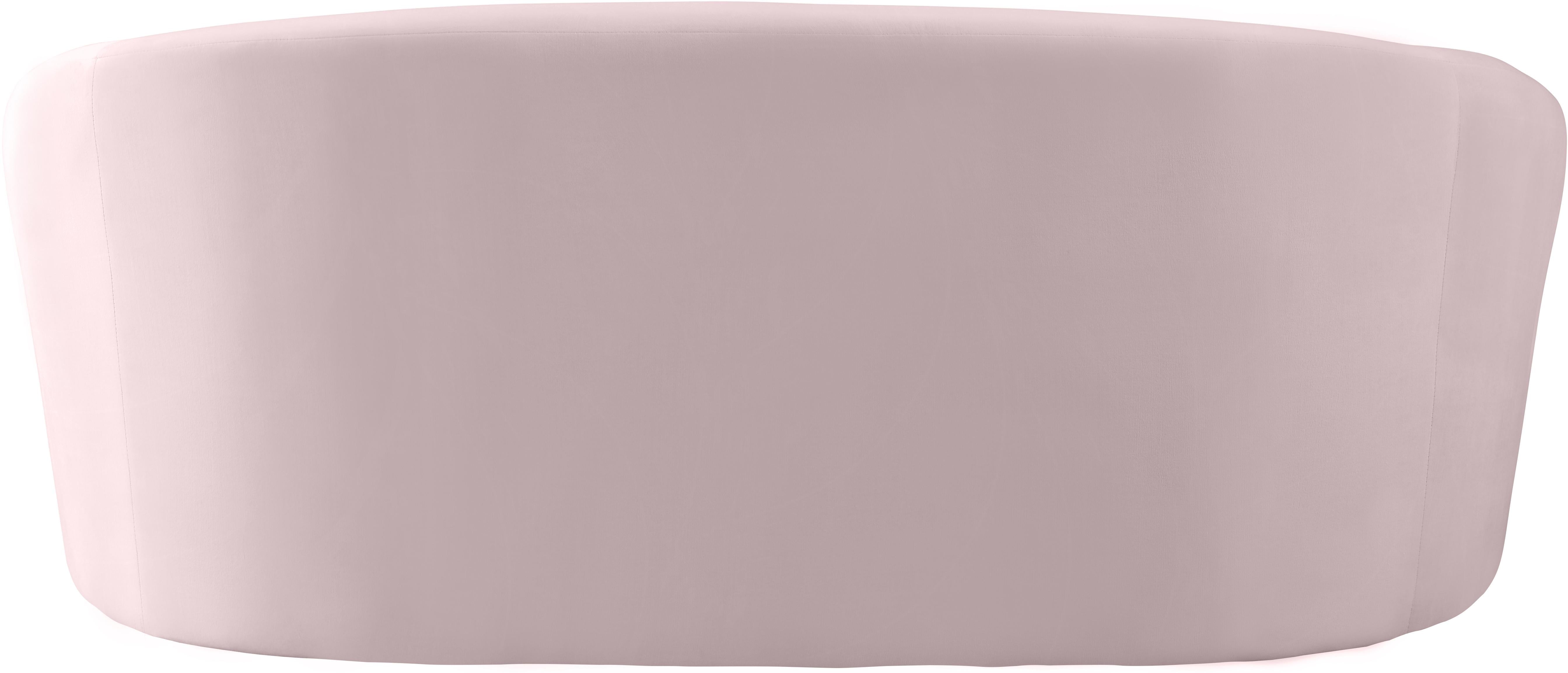Riley Pink Velvet Loveseat - Luxury Home Furniture (MI)