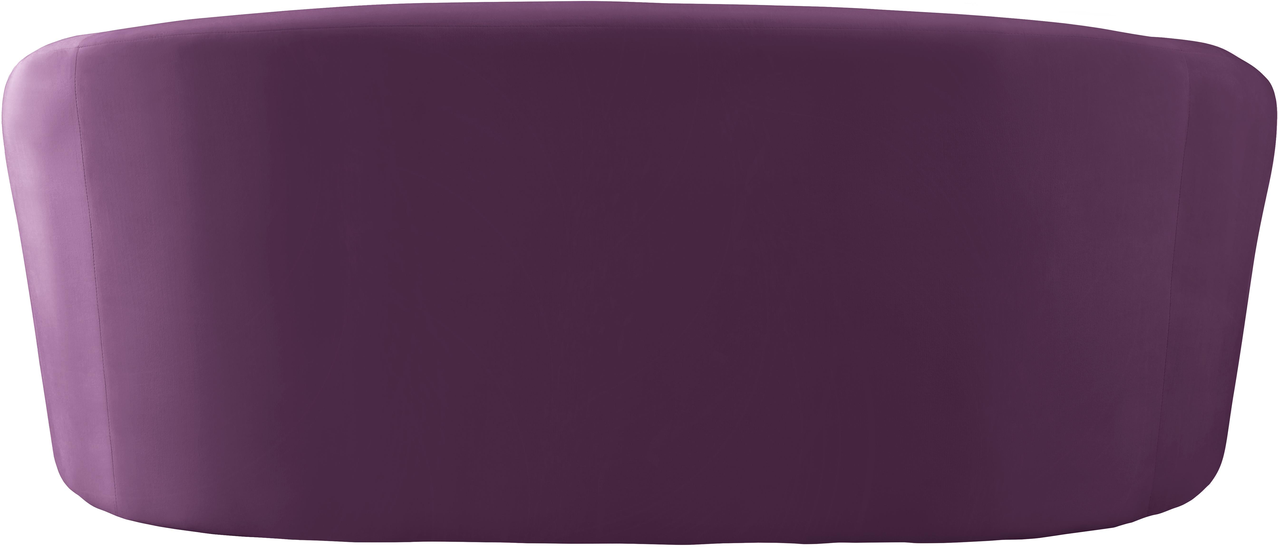 Riley Purple Velvet Loveseat - Luxury Home Furniture (MI)