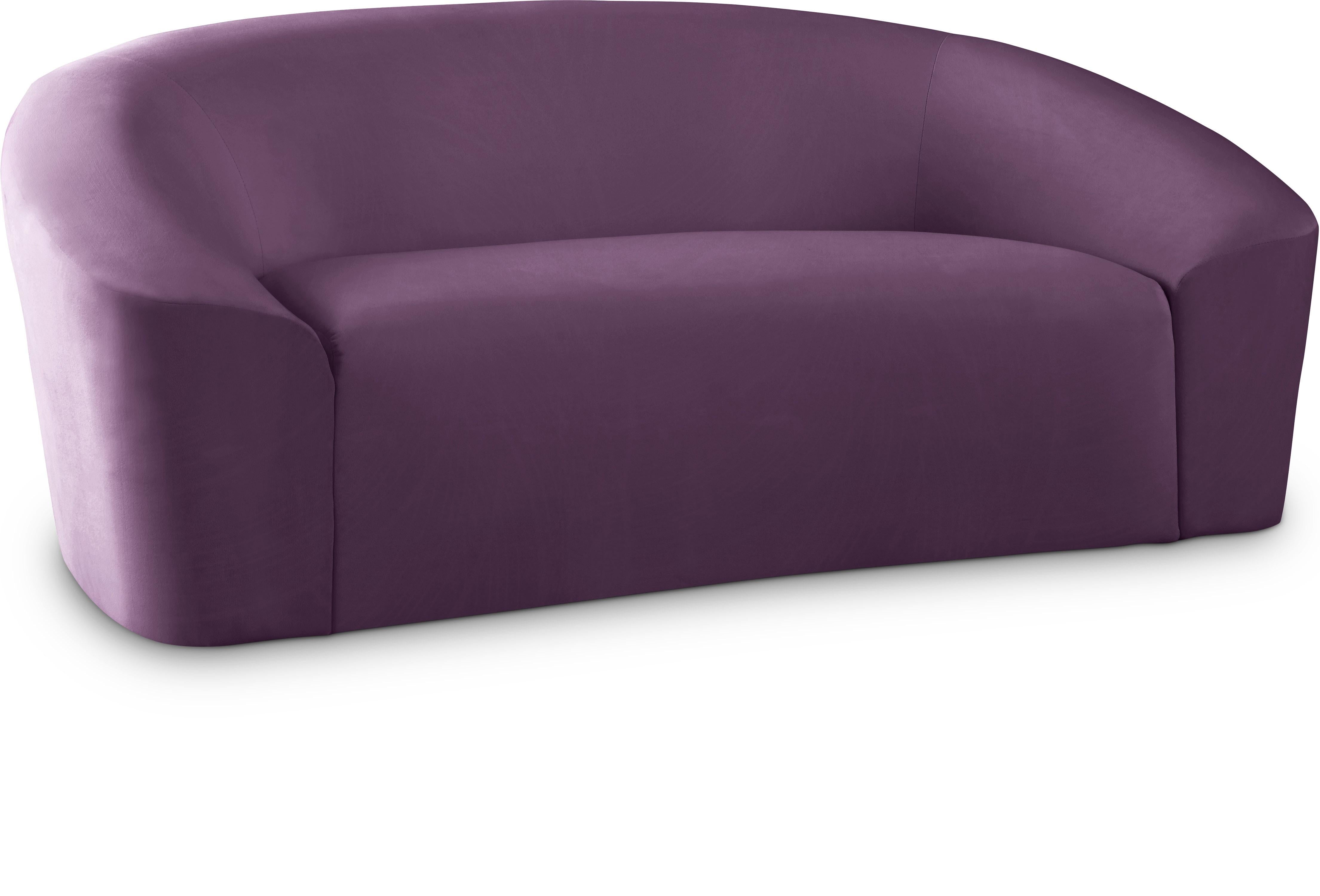 Riley Purple Velvet Loveseat - Luxury Home Furniture (MI)