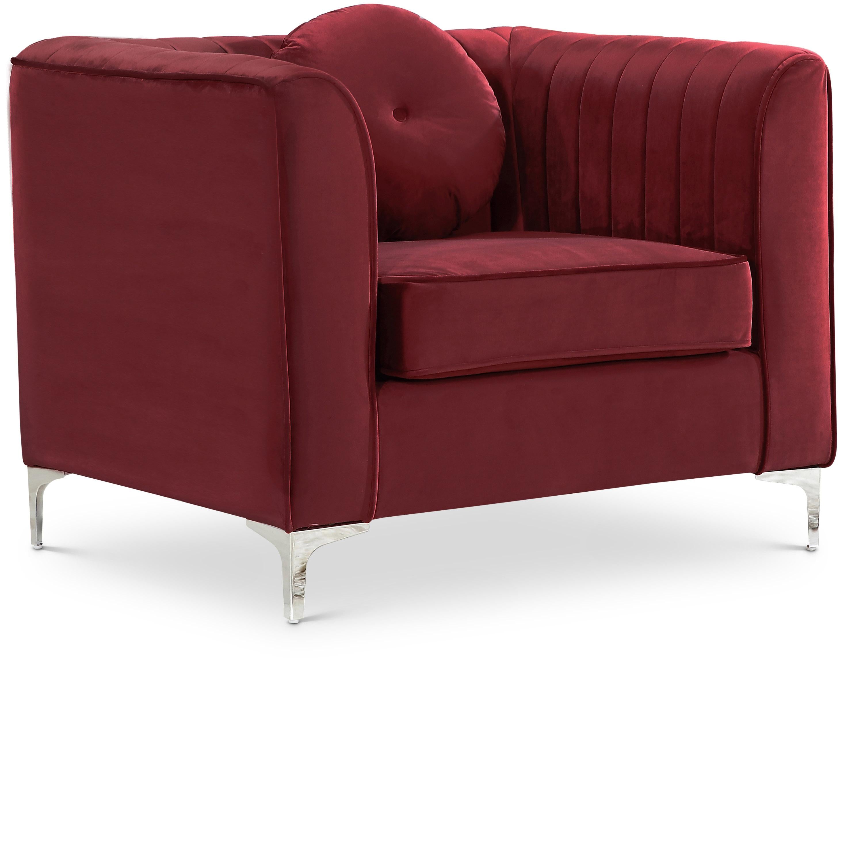 Isabelle Burgundy Velvet Chair - Luxury Home Furniture (MI)