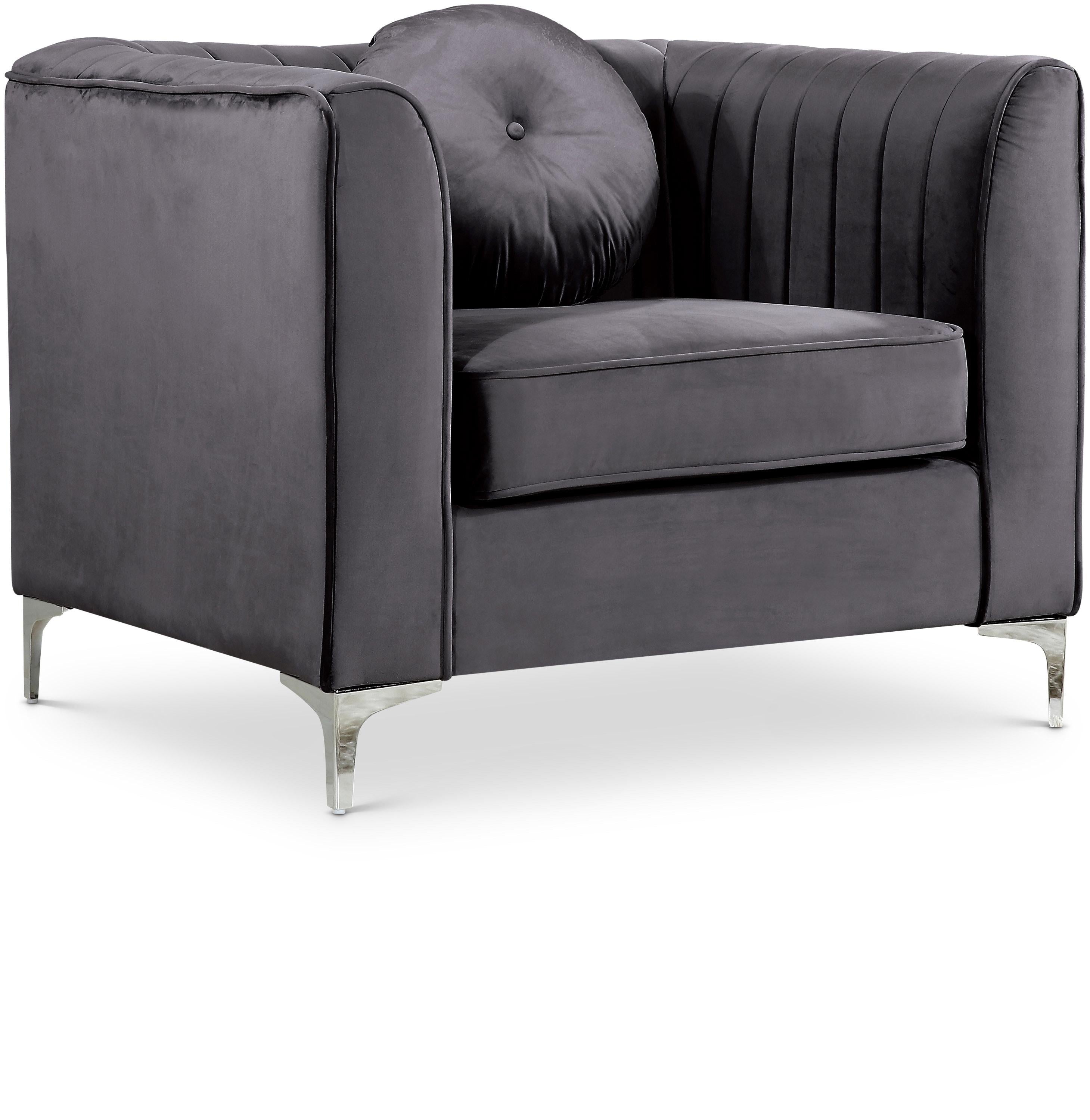 Isabelle Grey Velvet Chair - Luxury Home Furniture (MI)