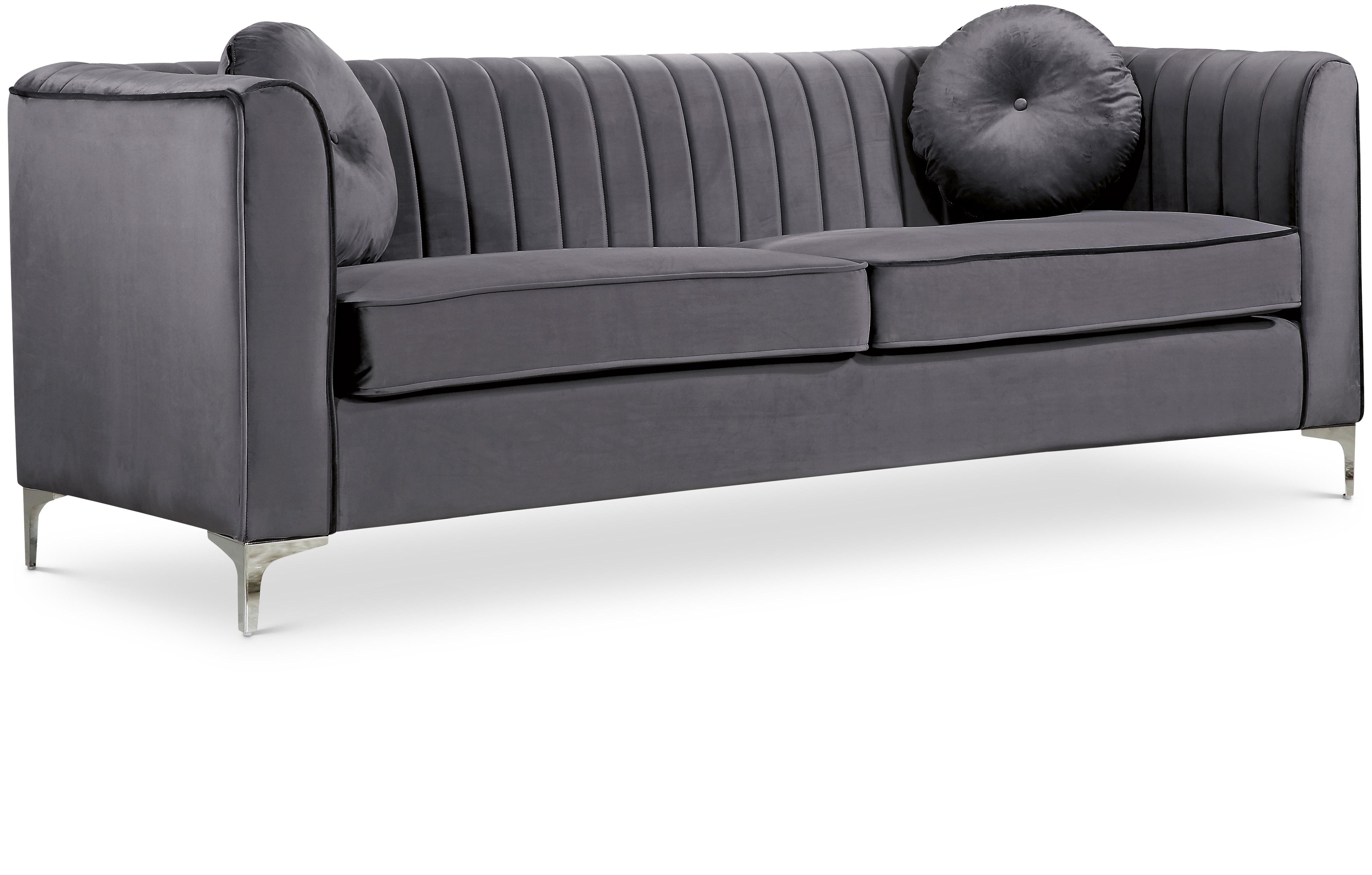 Isabelle Grey Velvet Sofa - Luxury Home Furniture (MI)