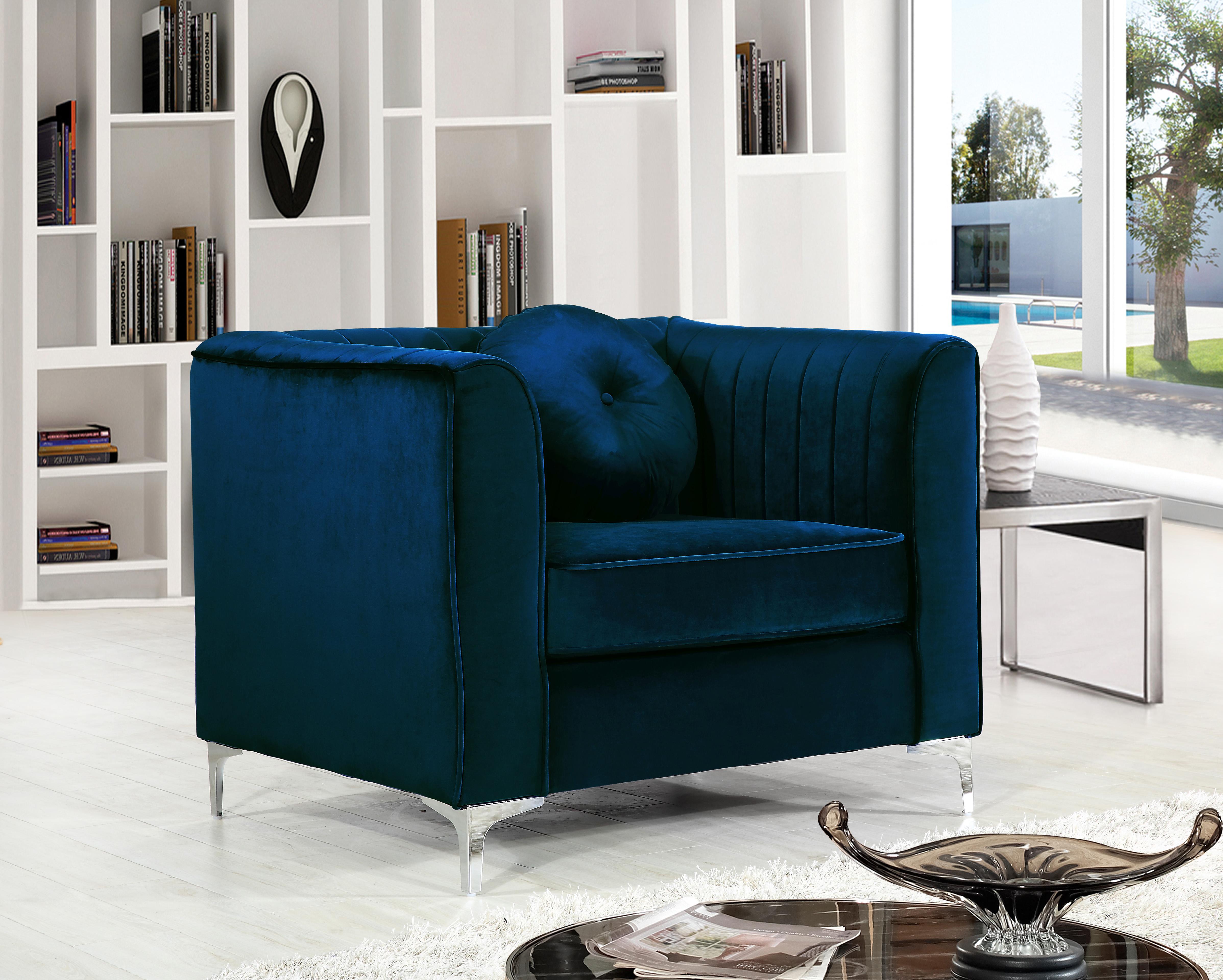 Isabelle Navy Velvet Chair - Luxury Home Furniture (MI)