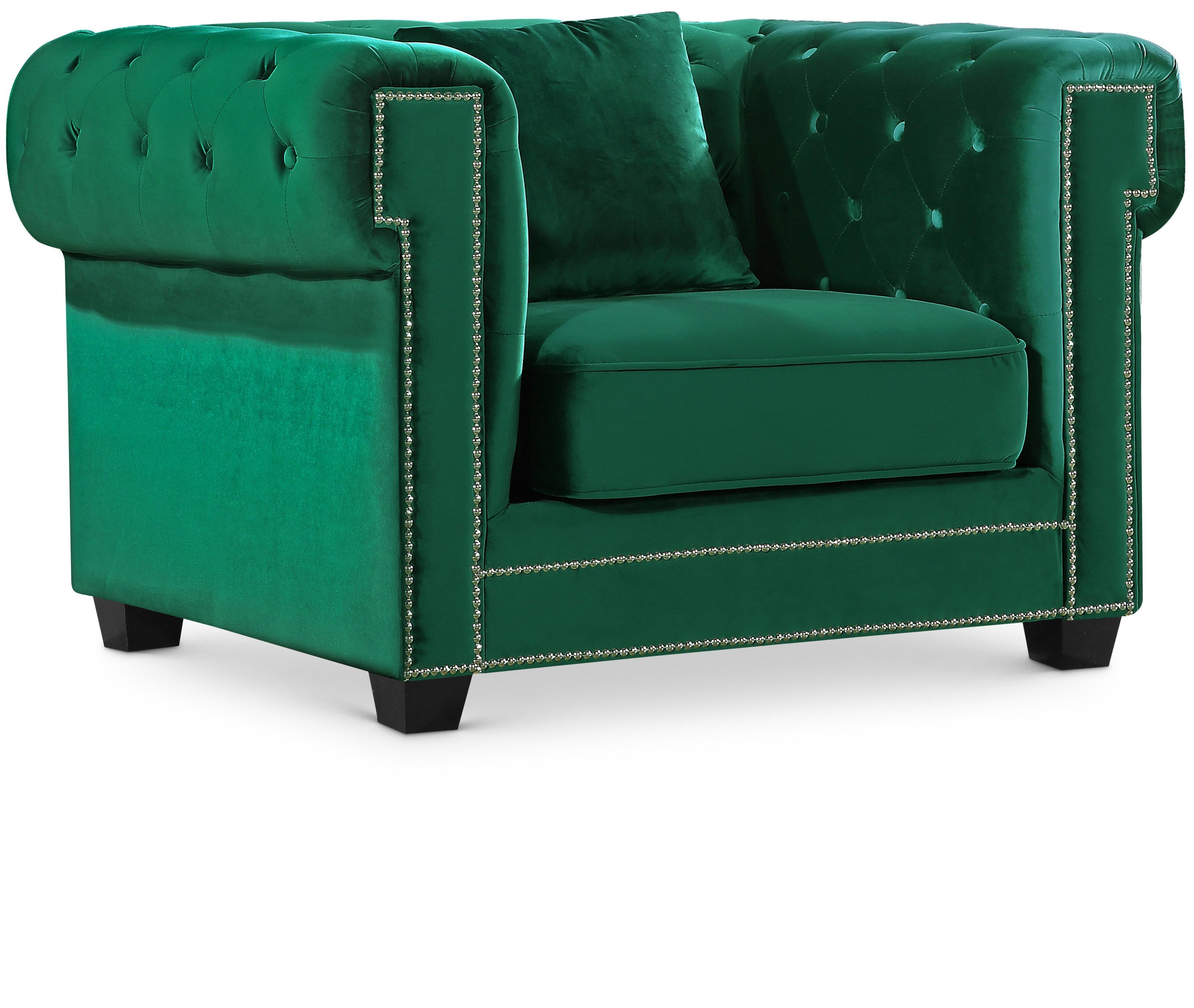 Bowery Green Velvet Chair - Luxury Home Furniture (MI)