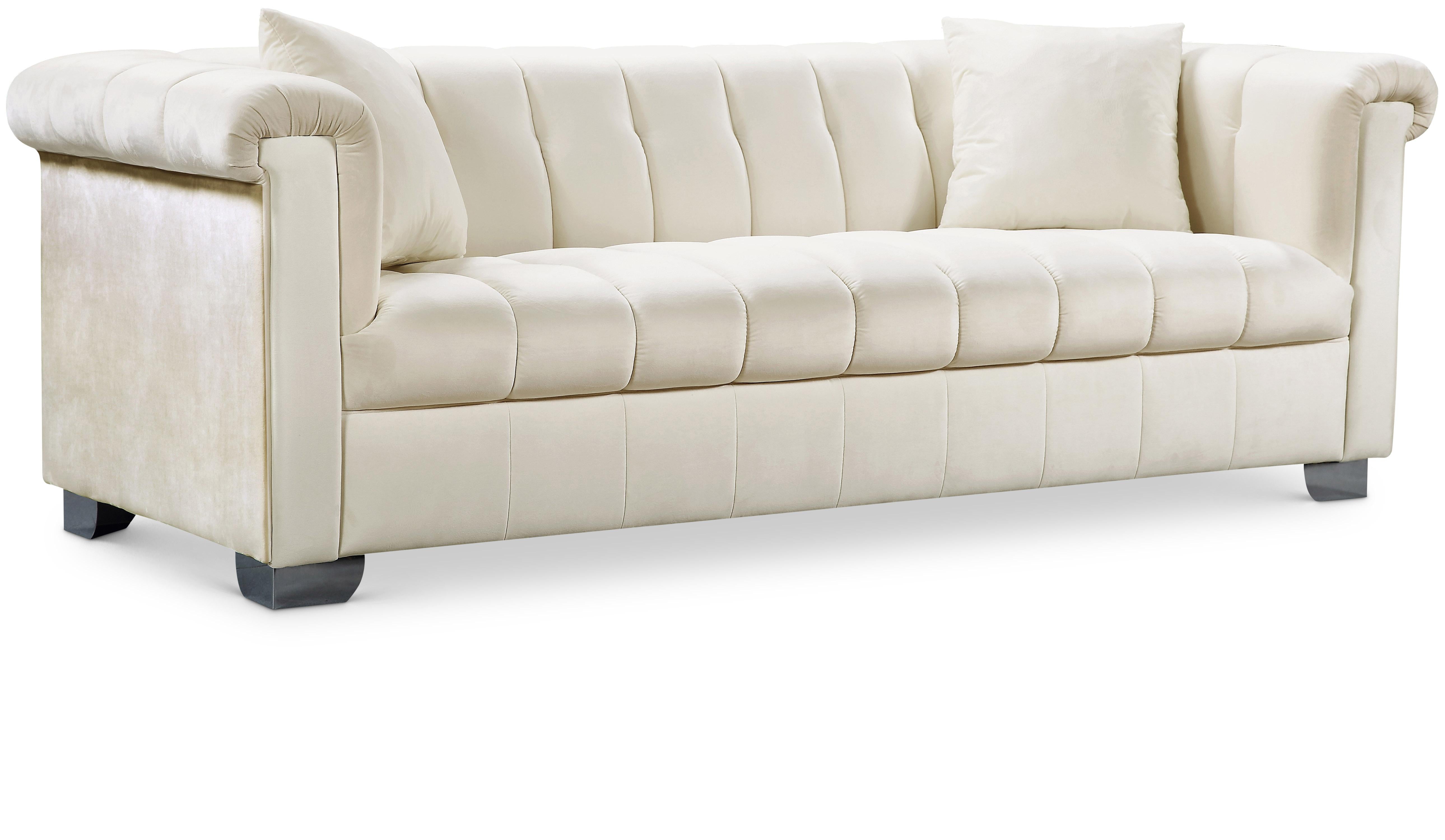 Kayla Cream Velvet Sofa - Luxury Home Furniture (MI)