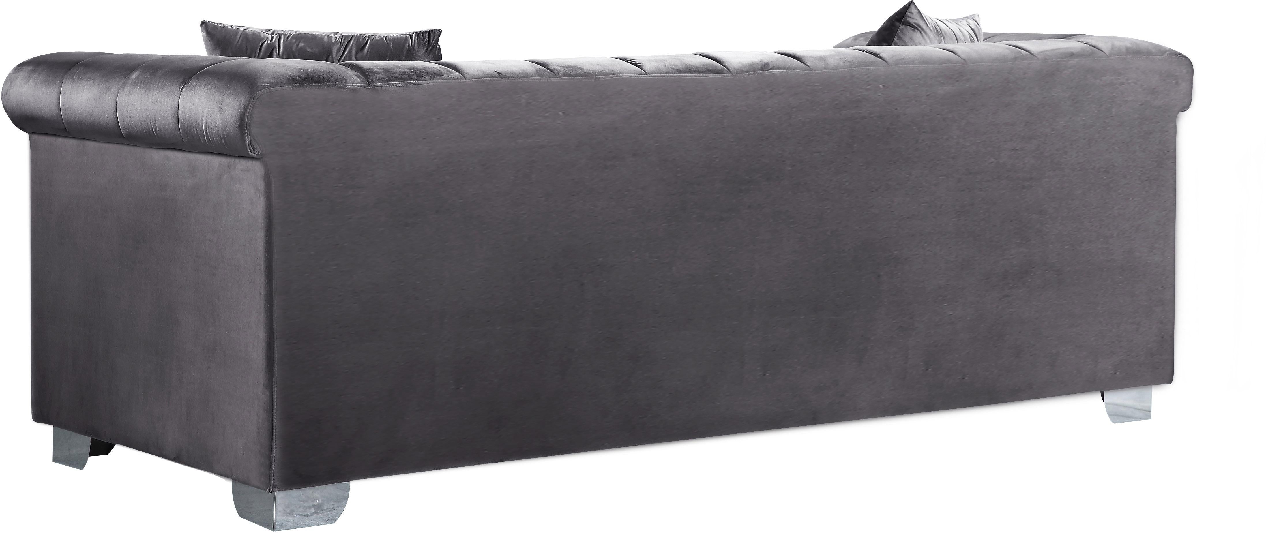 Kayla Grey Velvet Loveseat - Luxury Home Furniture (MI)
