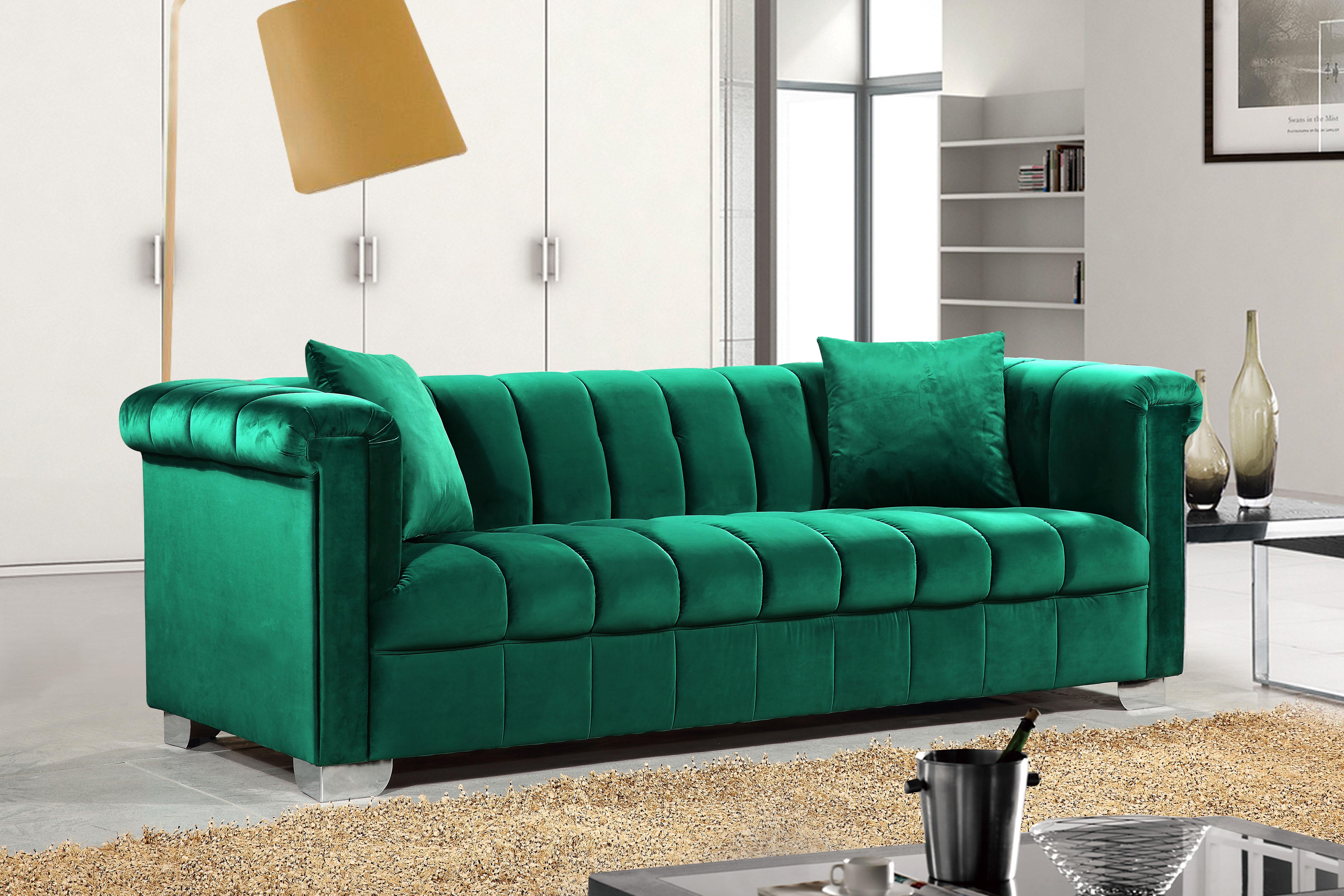 Kayla Green Velvet Sofa - Luxury Home Furniture (MI)