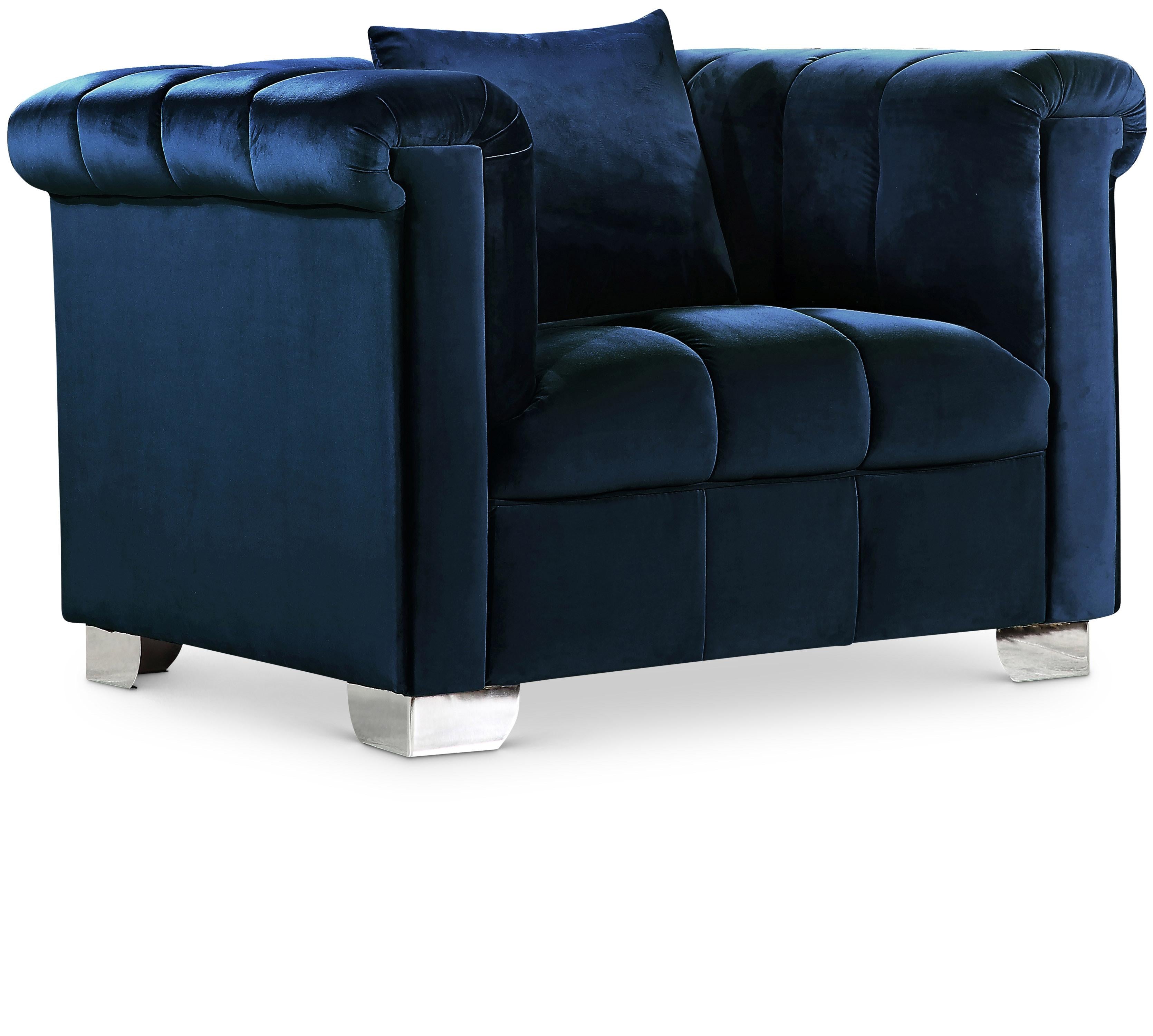 Kayla Navy Velvet Chair - Luxury Home Furniture (MI)