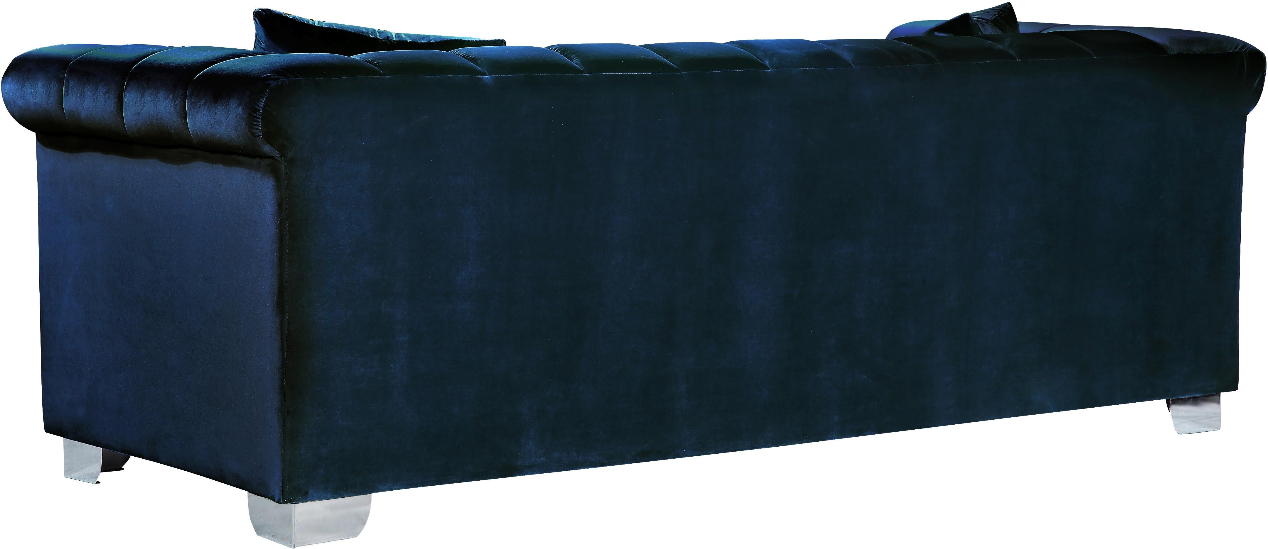 Kayla Navy Velvet Sofa - Luxury Home Furniture (MI)