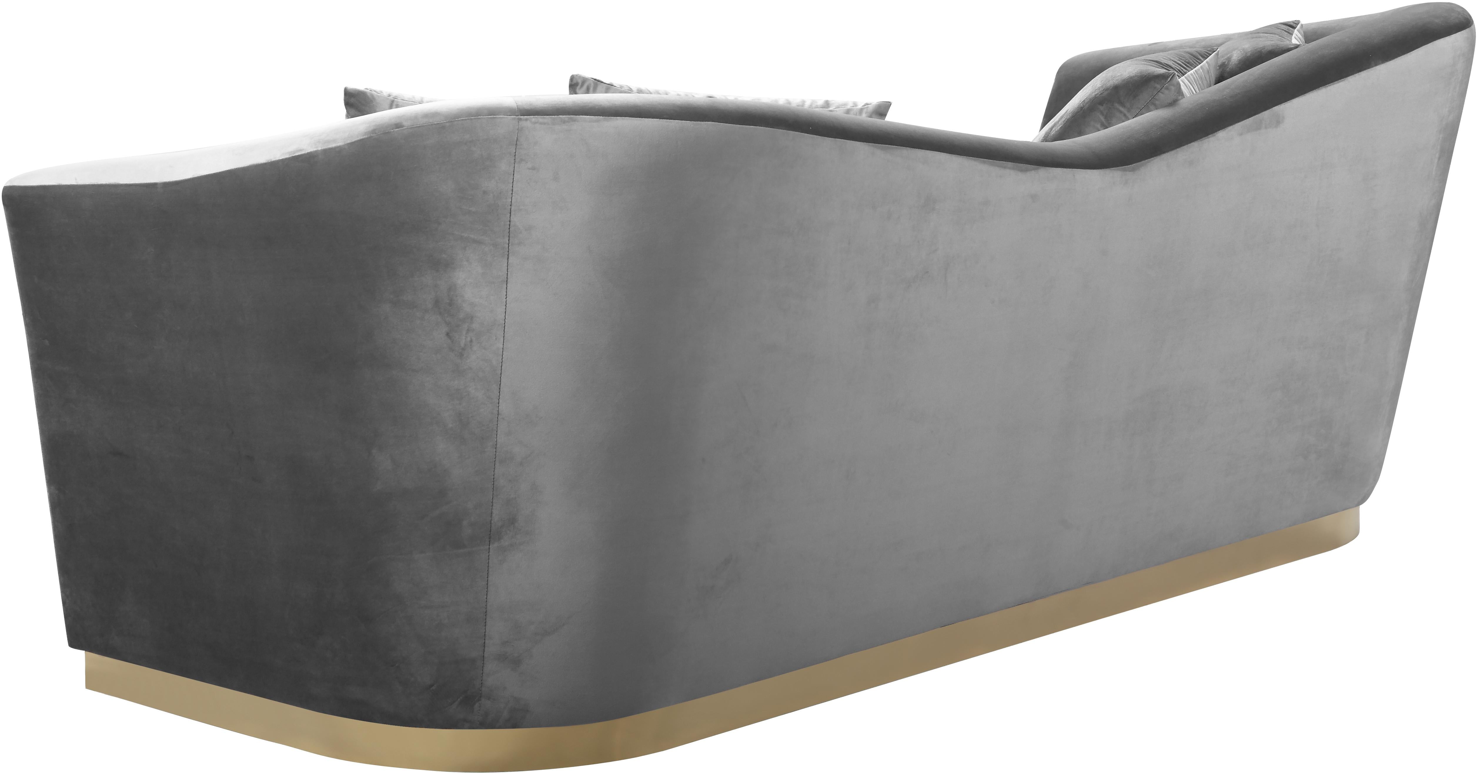 Arabella Grey Velvet Sofa - Luxury Home Furniture (MI)