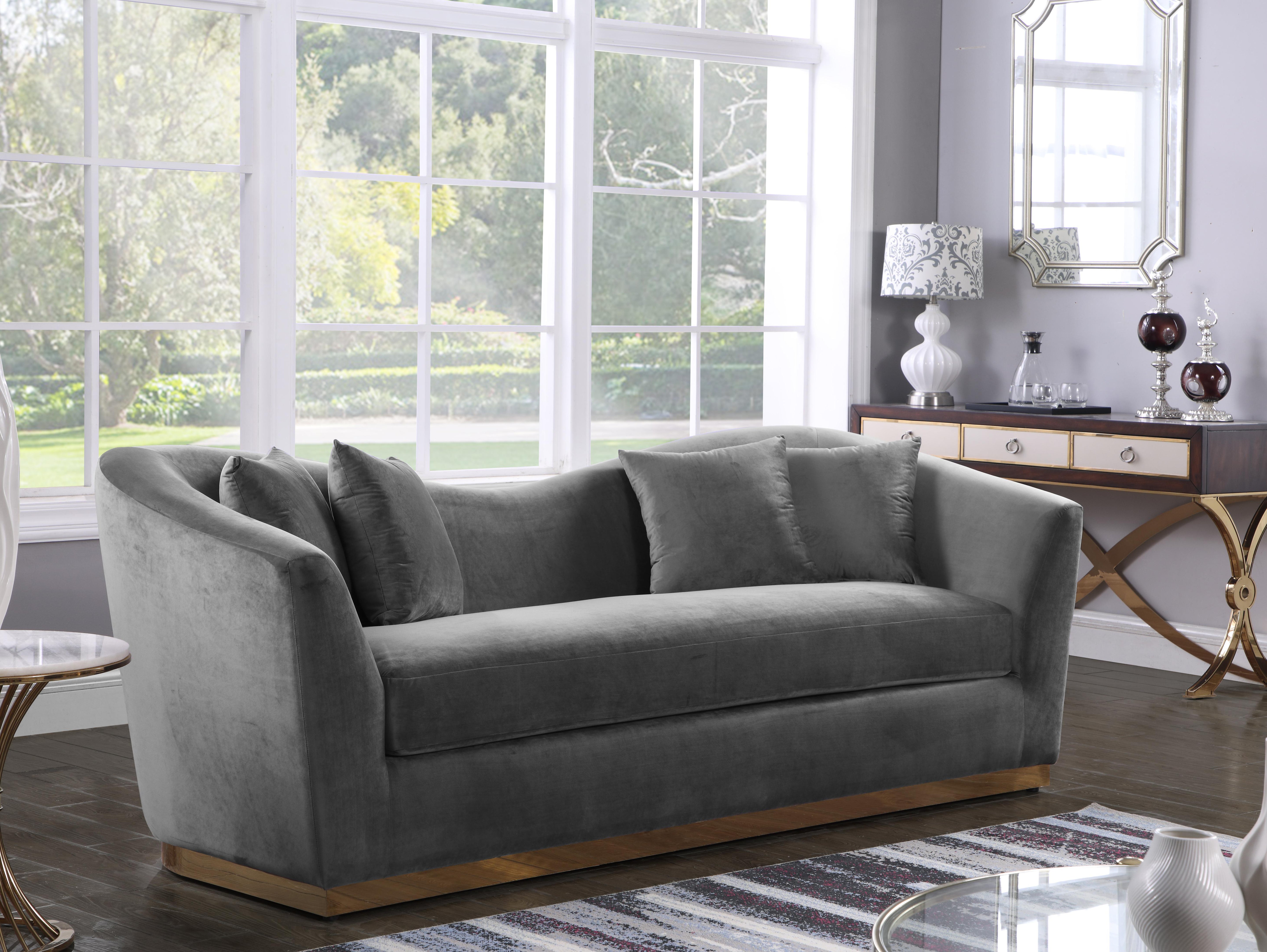 Arabella Grey Velvet Sofa - Luxury Home Furniture (MI)