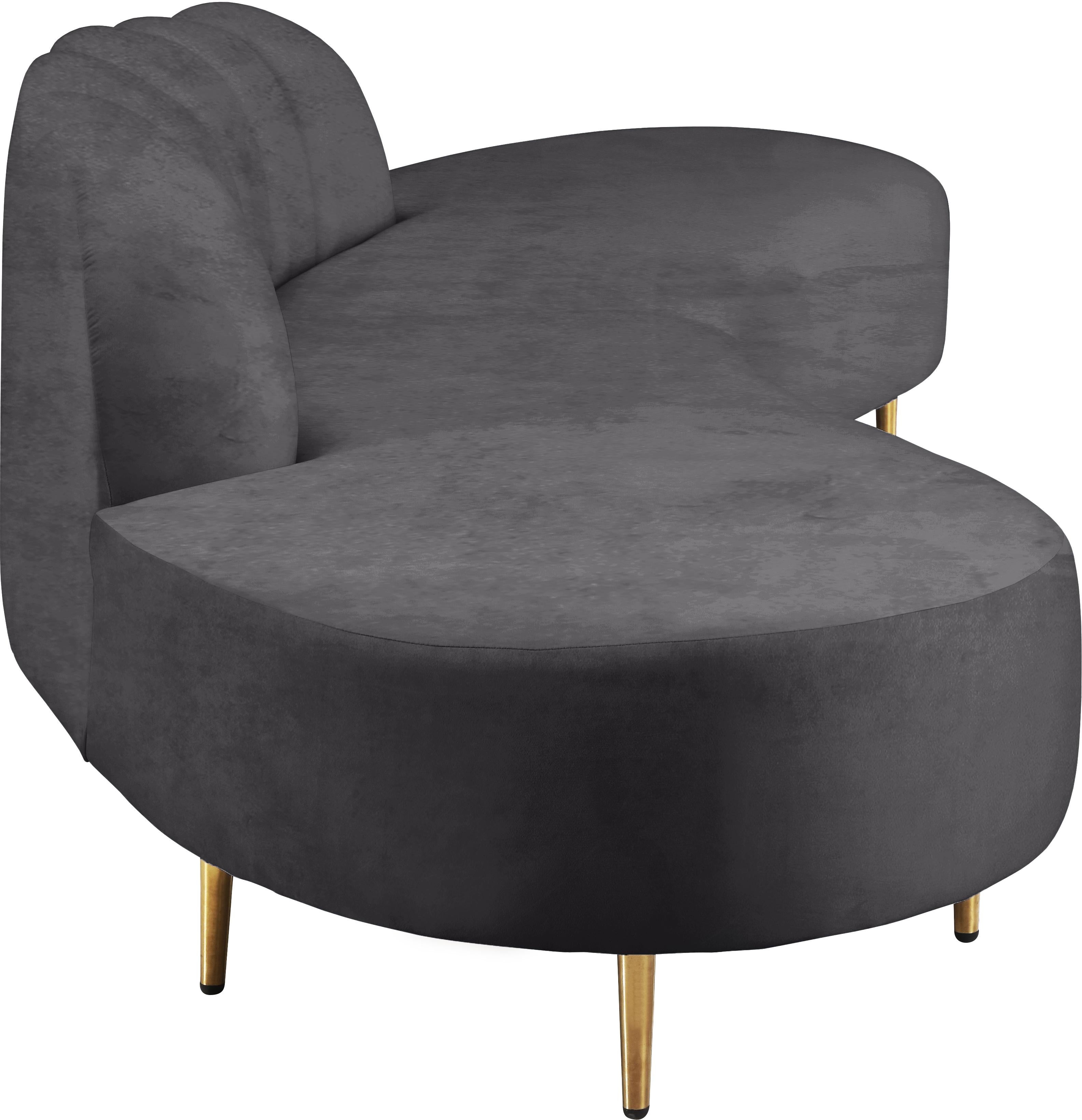 Divine Grey Velvet 2pc. Sectional - Luxury Home Furniture (MI)