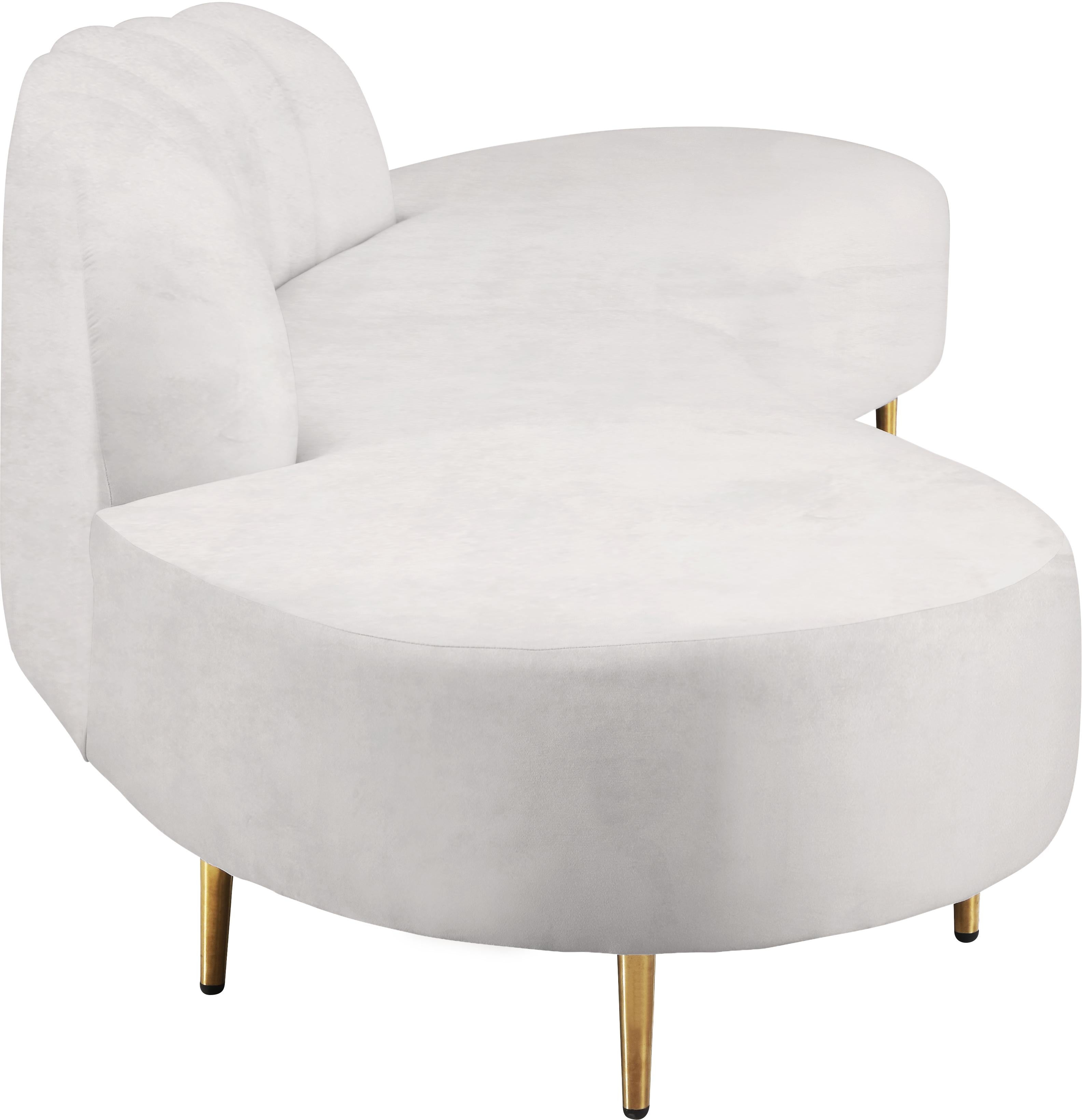 Divine Cream Velvet 2pc. Sectional - Luxury Home Furniture (MI)