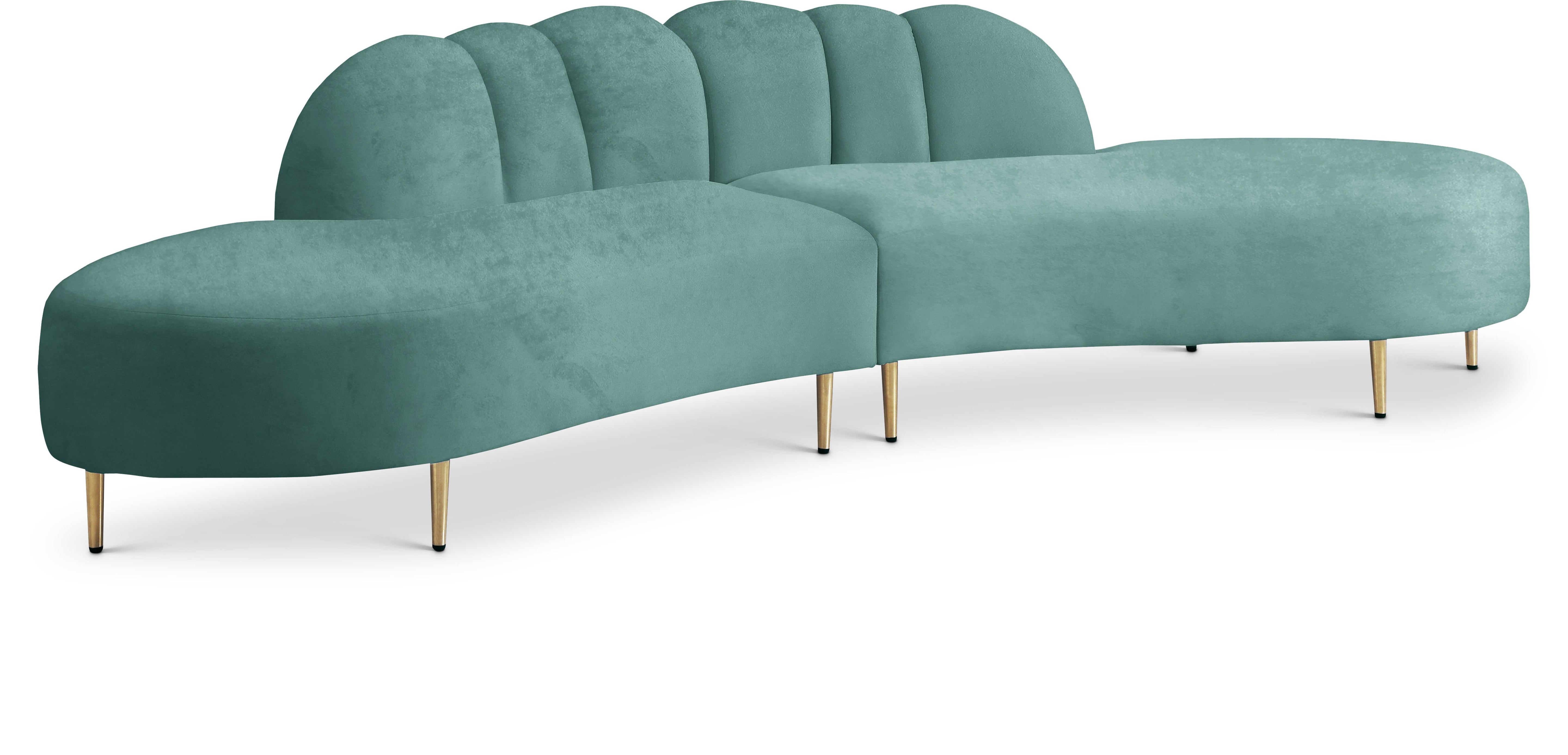 Divine Mint Velvet 2pc. Sectional - Luxury Home Furniture (MI)