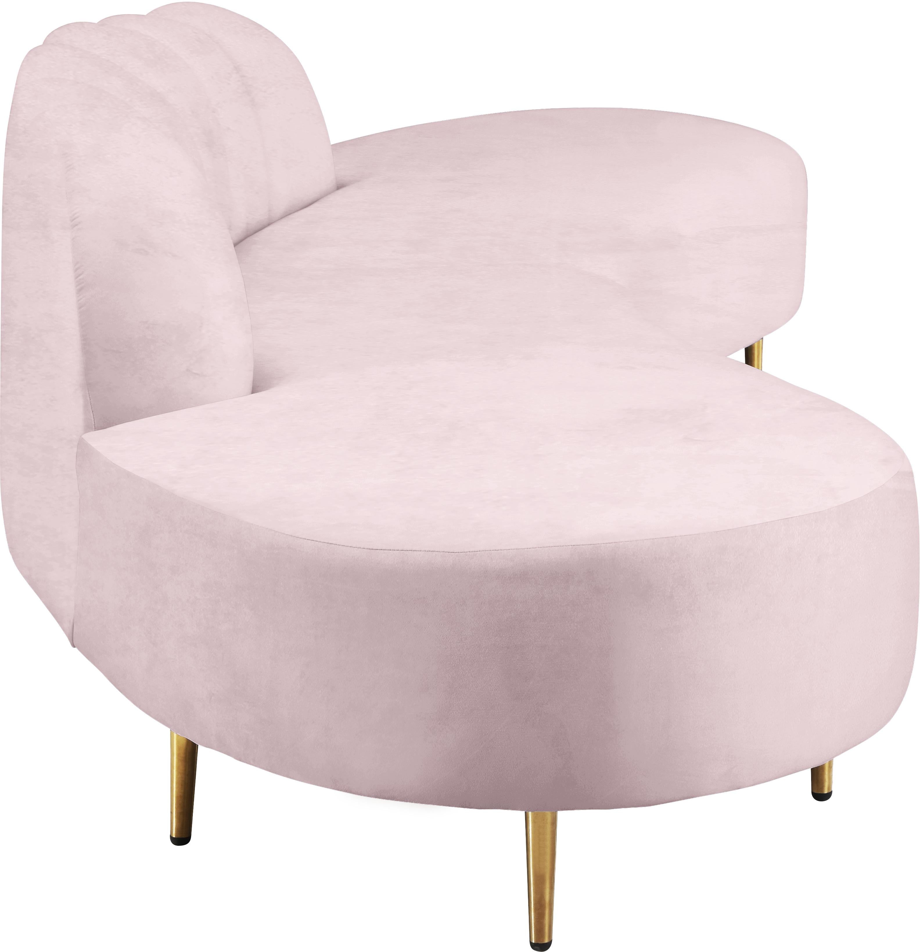 Divine Pink Velvet 2pc. Sectional - Luxury Home Furniture (MI)