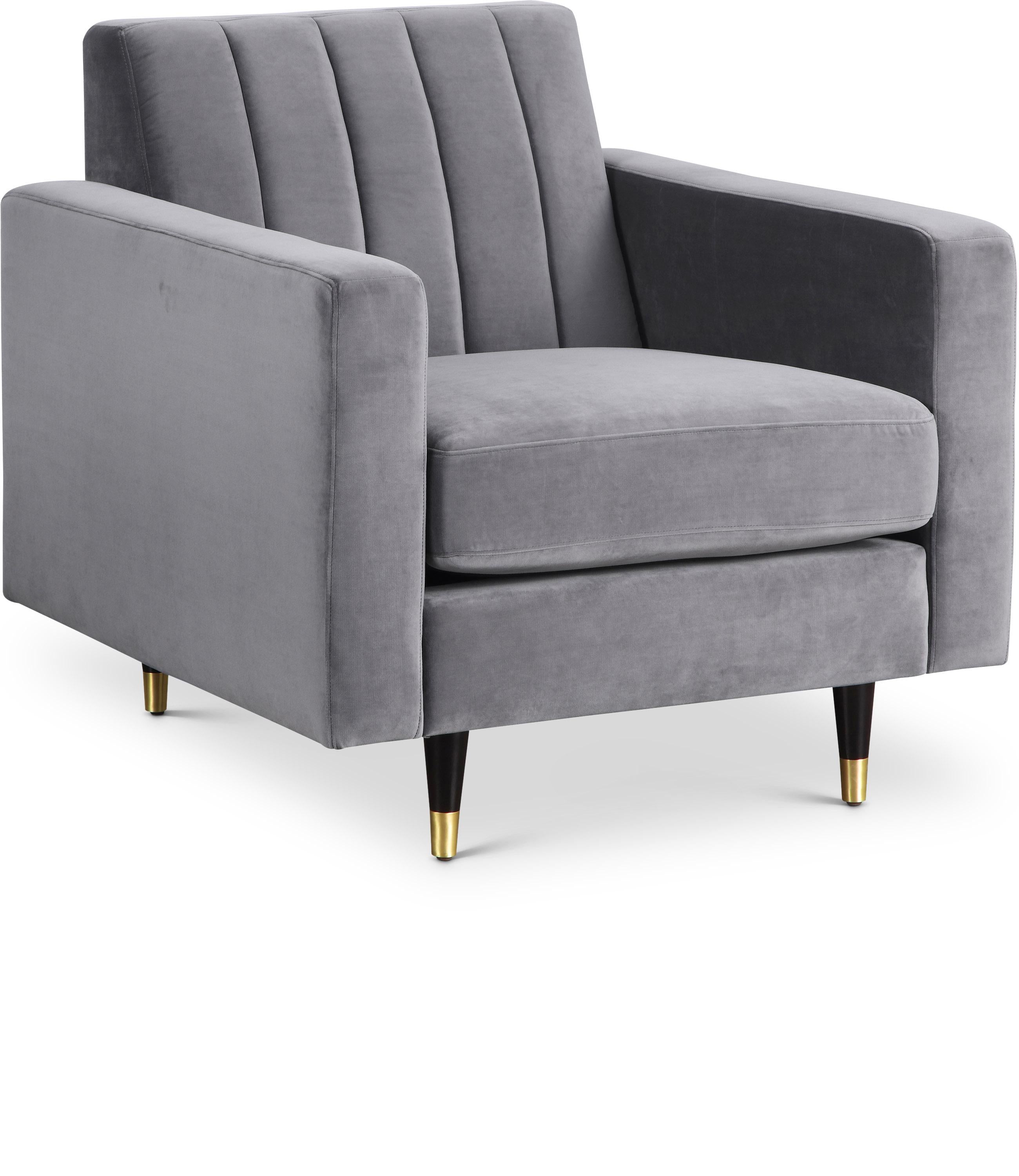 Lola Grey Velvet Chair - Luxury Home Furniture (MI)