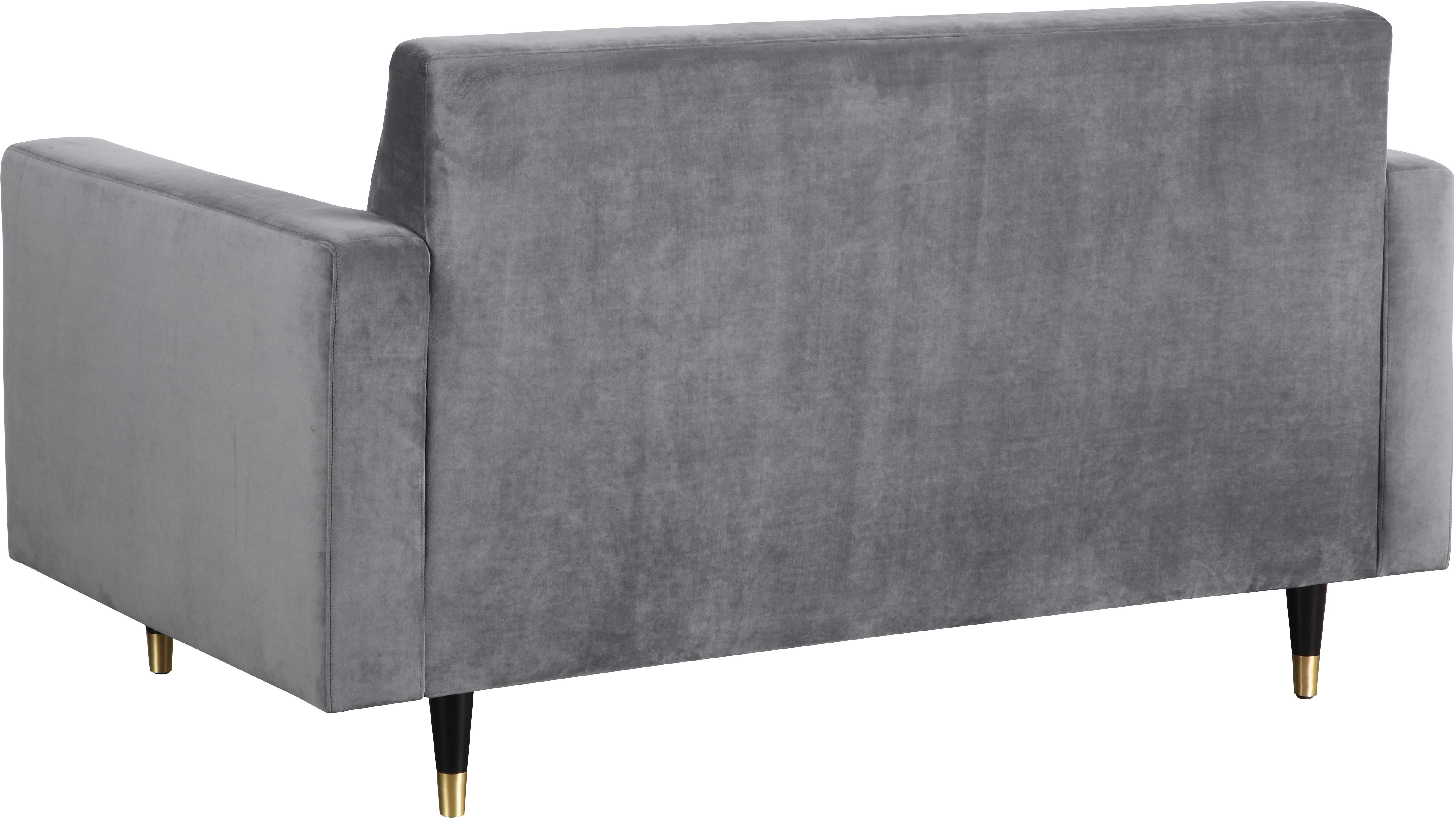 Lola Grey Velvet Loveseat - Luxury Home Furniture (MI)