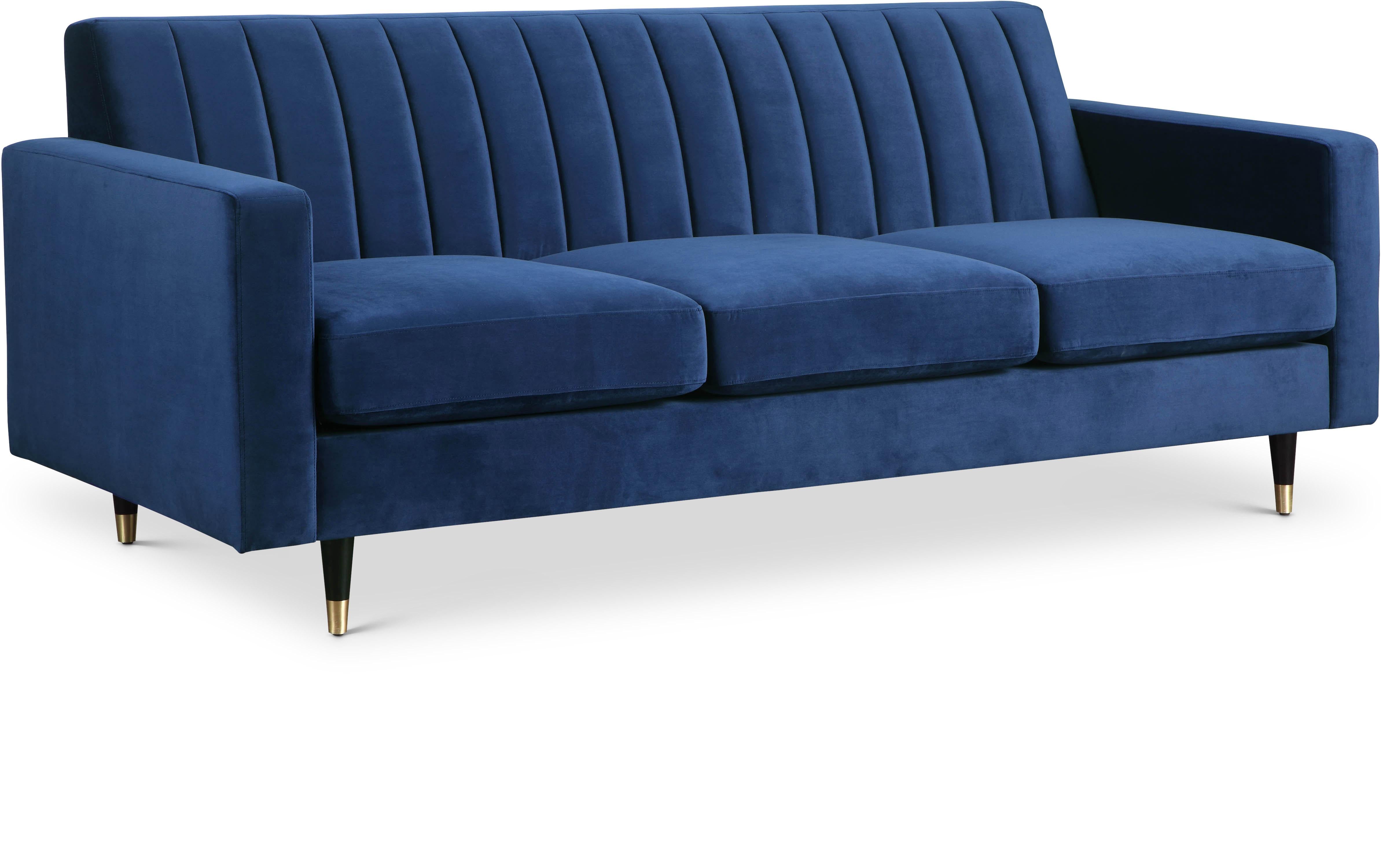 Lola Navy Velvet Sofa - Luxury Home Furniture (MI)