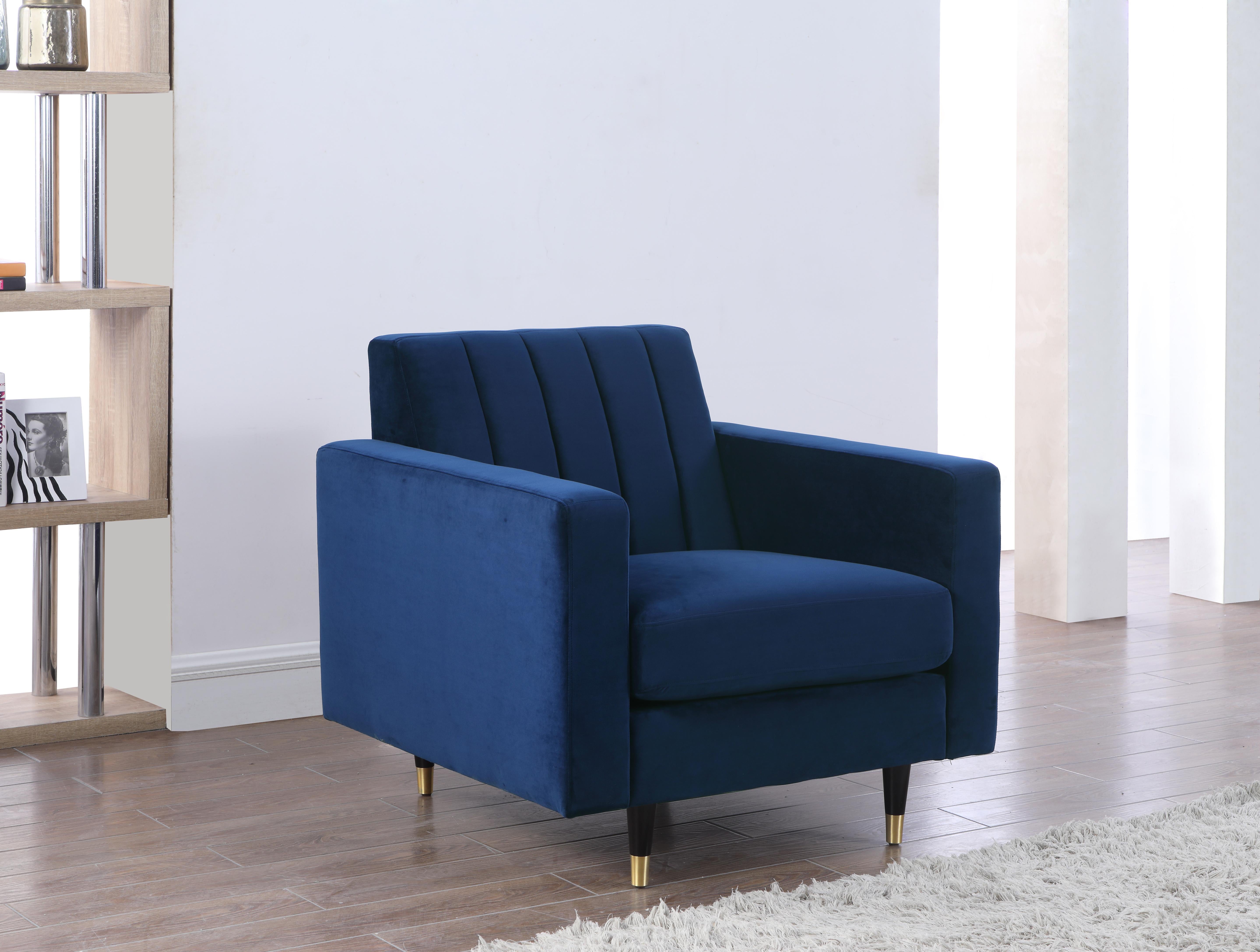 Lola Navy Velvet Chair - Luxury Home Furniture (MI)