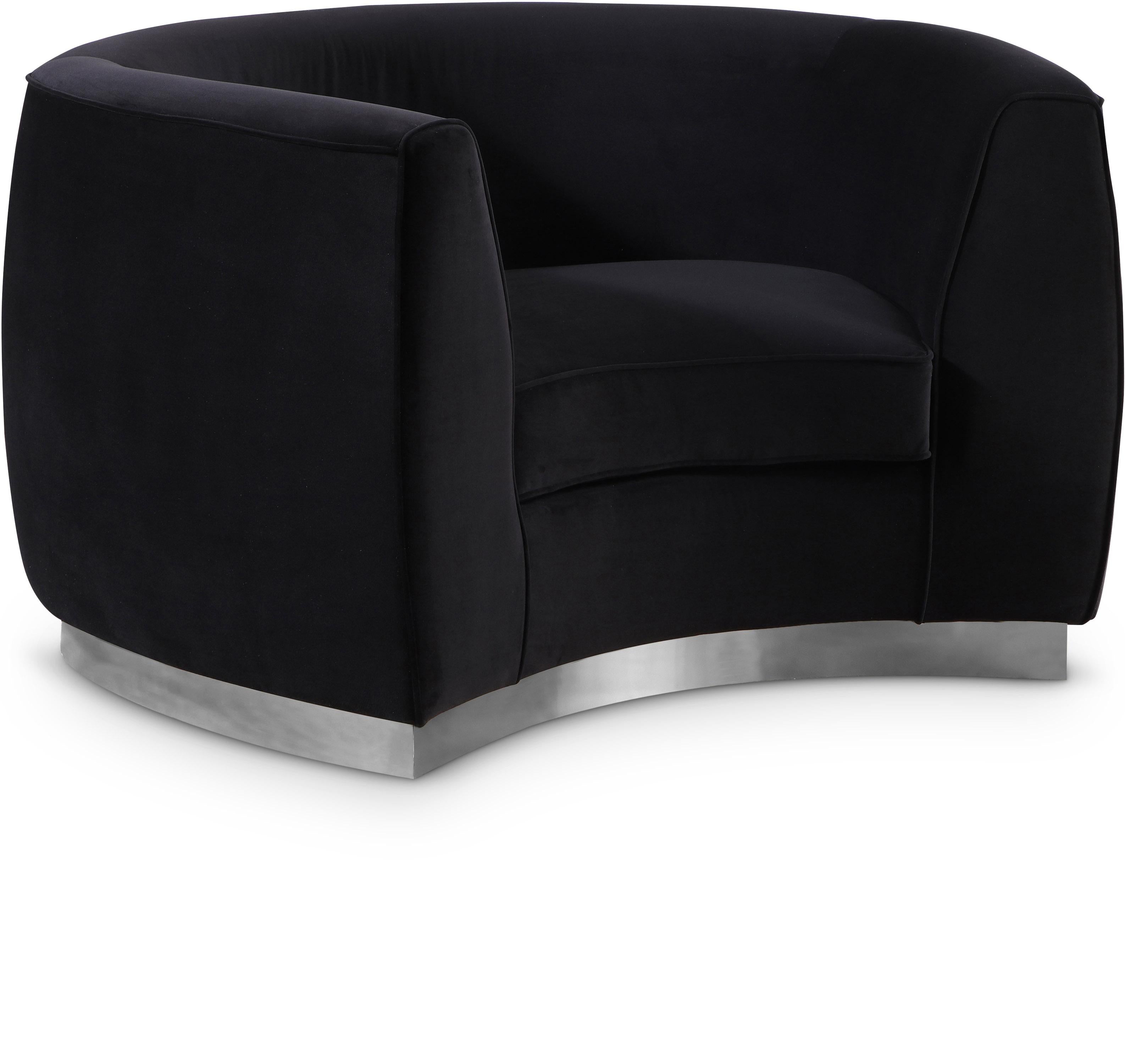 Julian Black Velvet Chair - Luxury Home Furniture (MI)