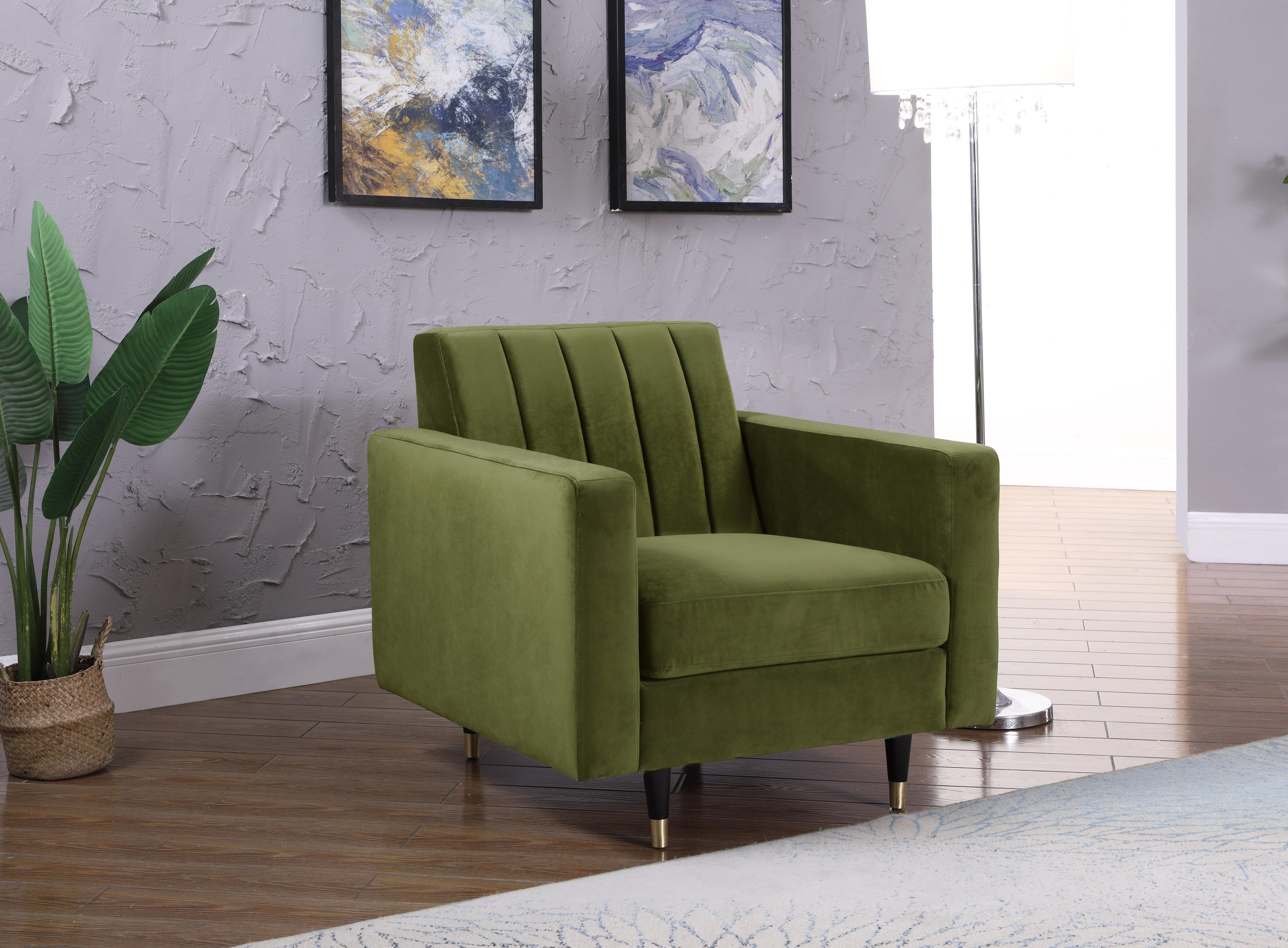 Lola Olive Velvet Chair - Luxury Home Furniture (MI)