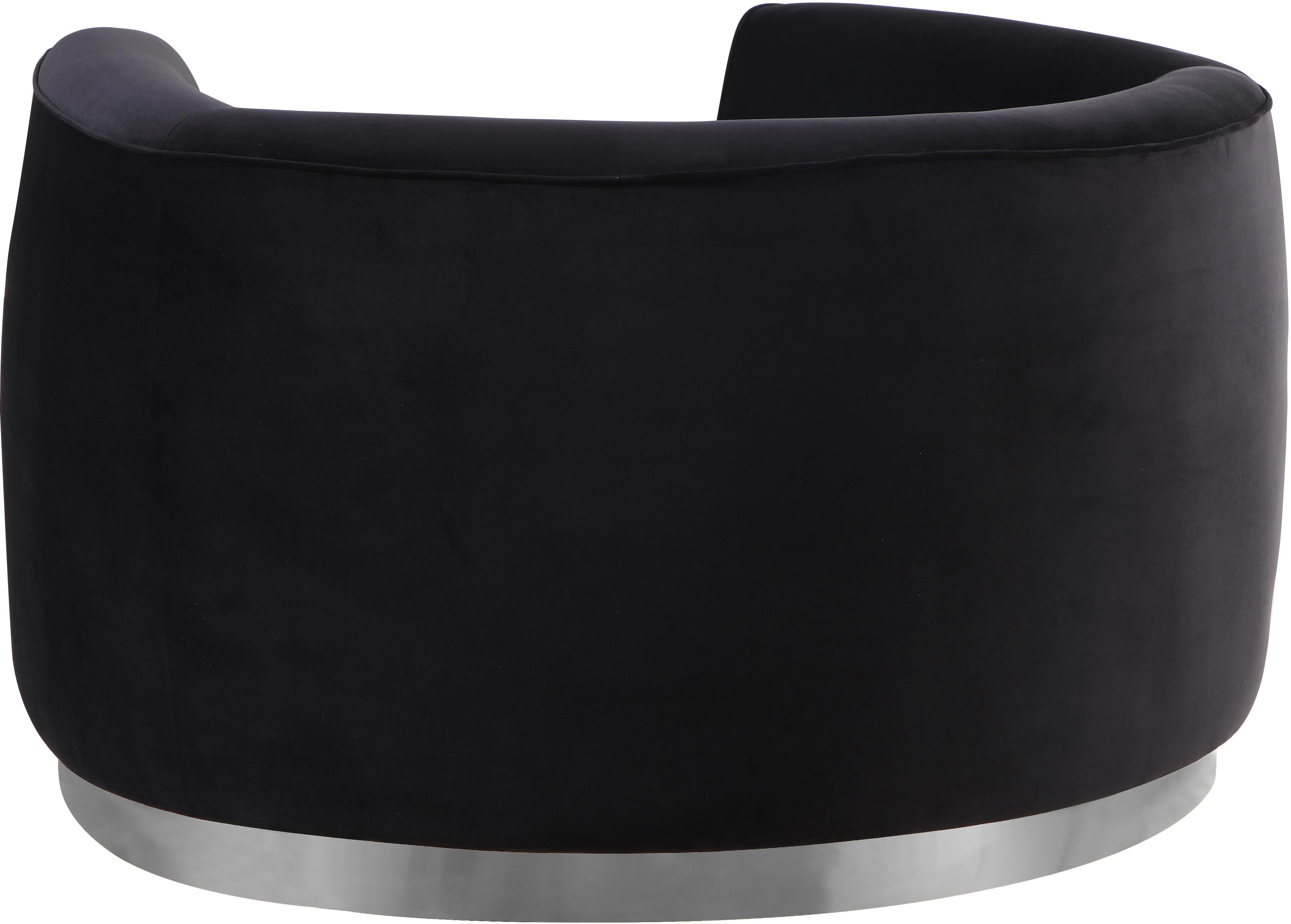 Julian Black Velvet Chair - Luxury Home Furniture (MI)