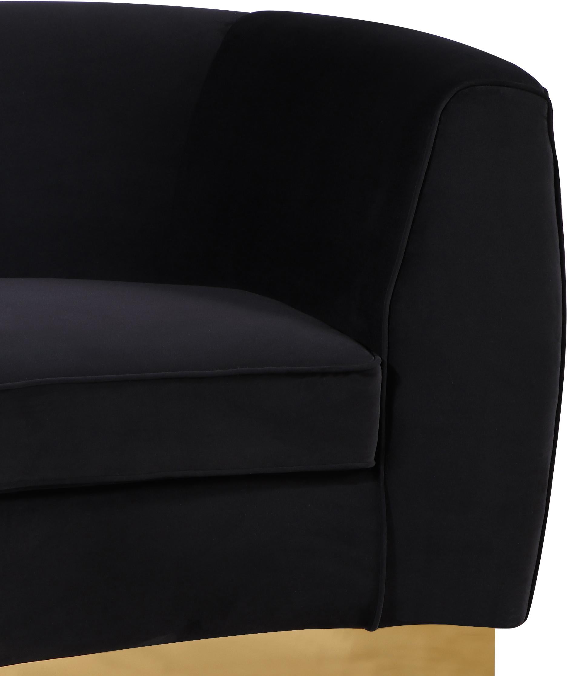 Julian Black Velvet Sofa - Luxury Home Furniture (MI)