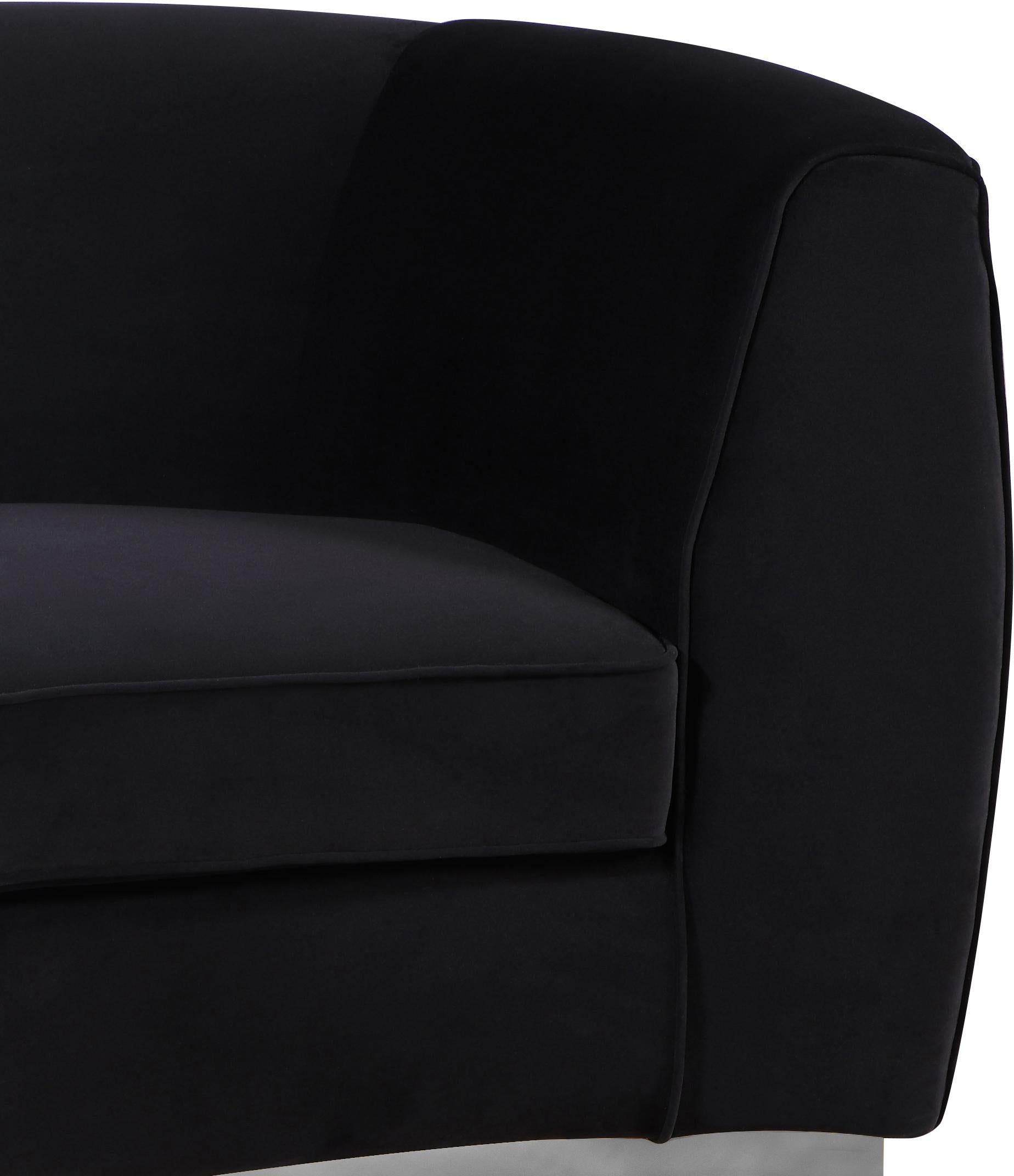 Julian Black Velvet Sofa - Luxury Home Furniture (MI)