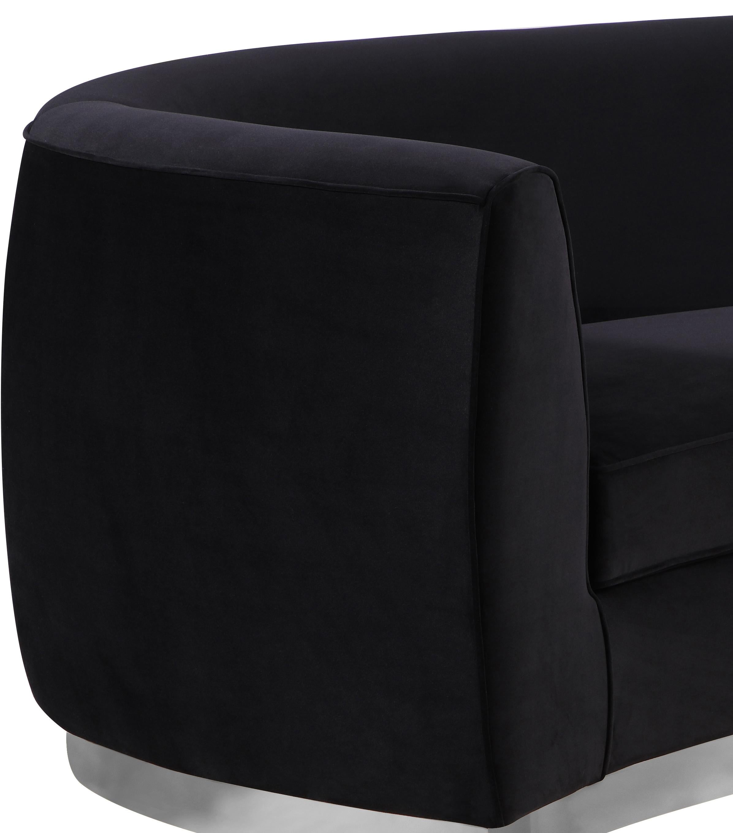 Julian Black Velvet Sofa - Luxury Home Furniture (MI)