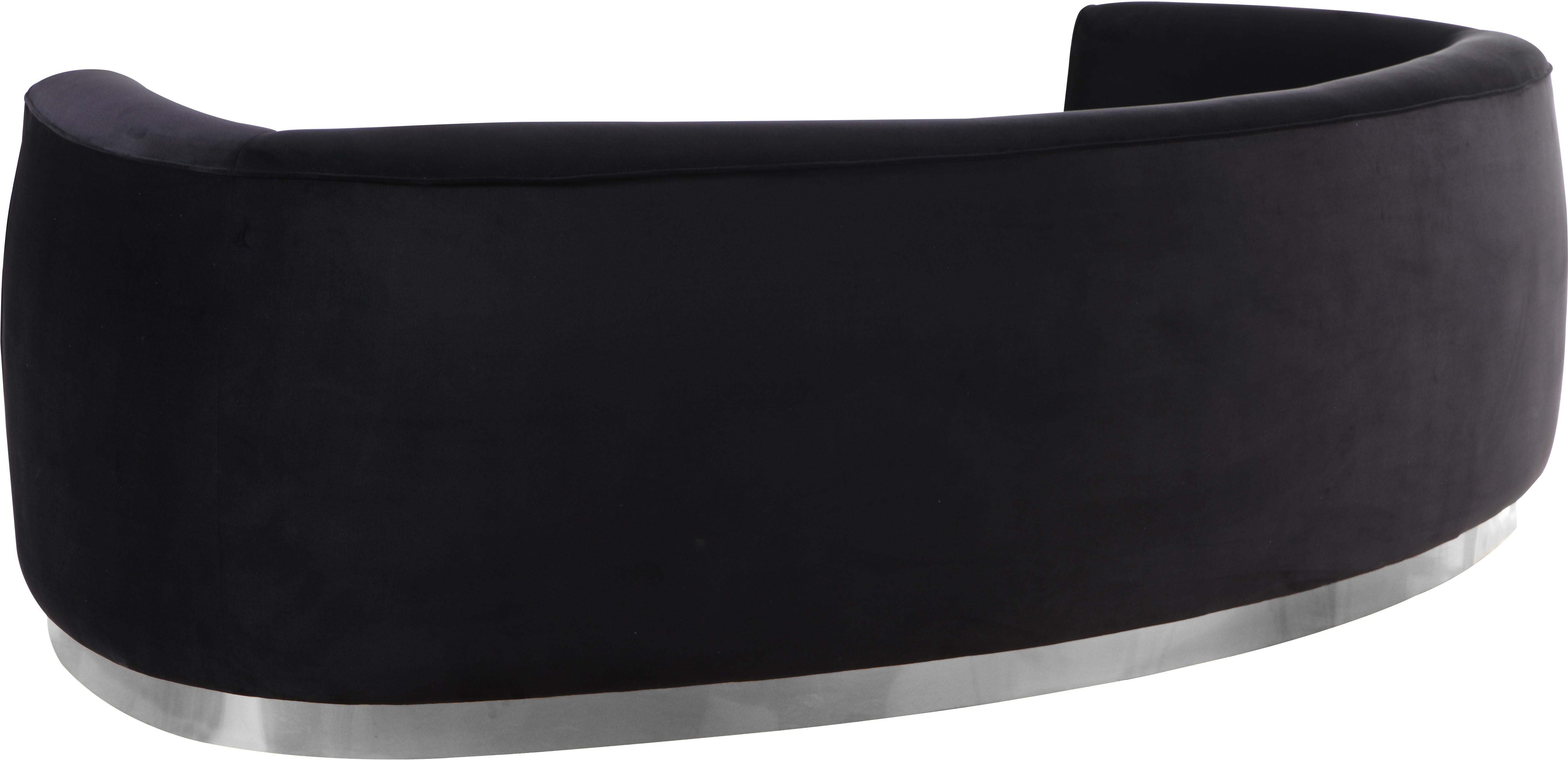 Julian Black Velvet Sofa - Luxury Home Furniture (MI)