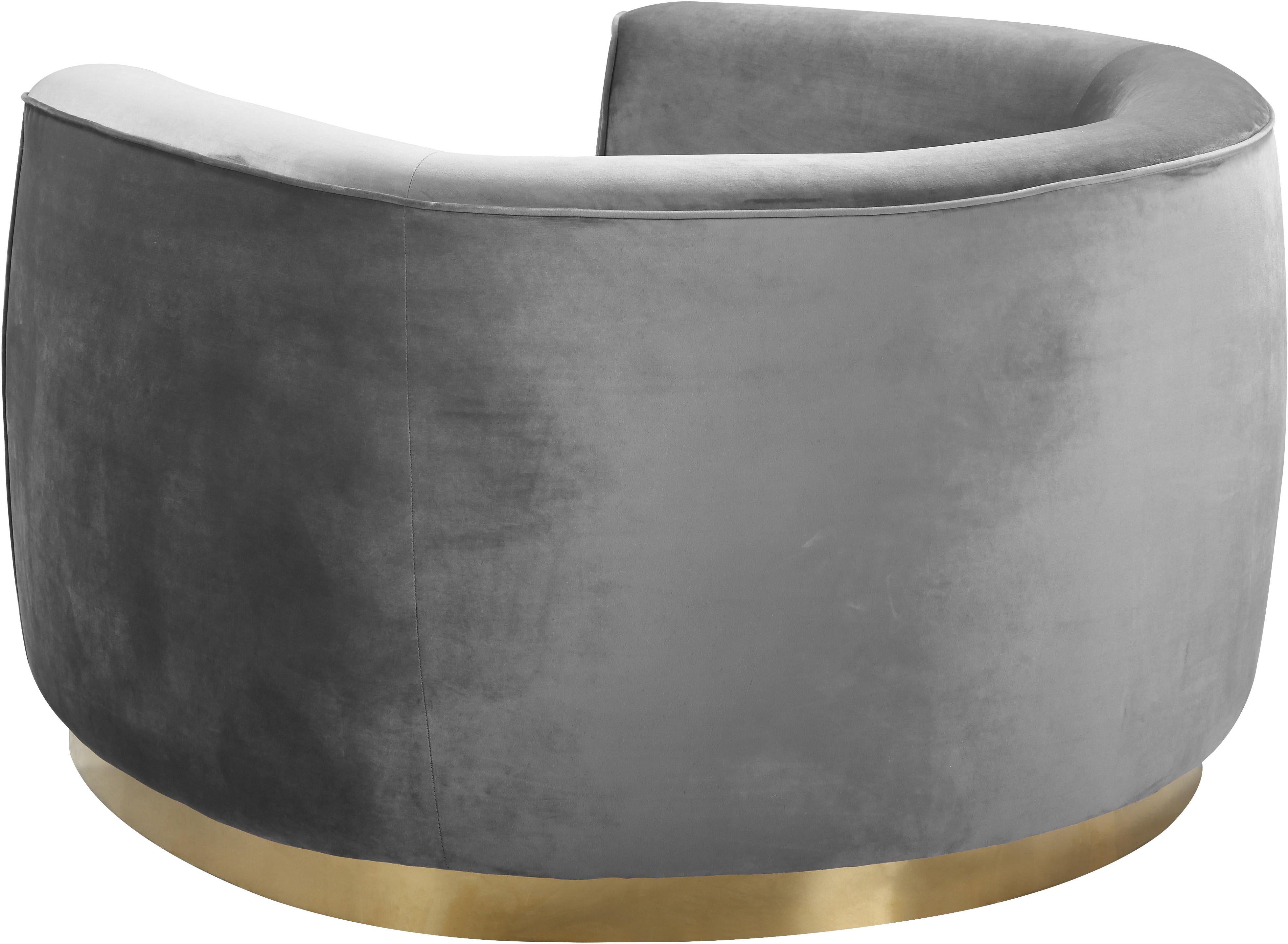 Julian Grey Velvet Chair - Luxury Home Furniture (MI)