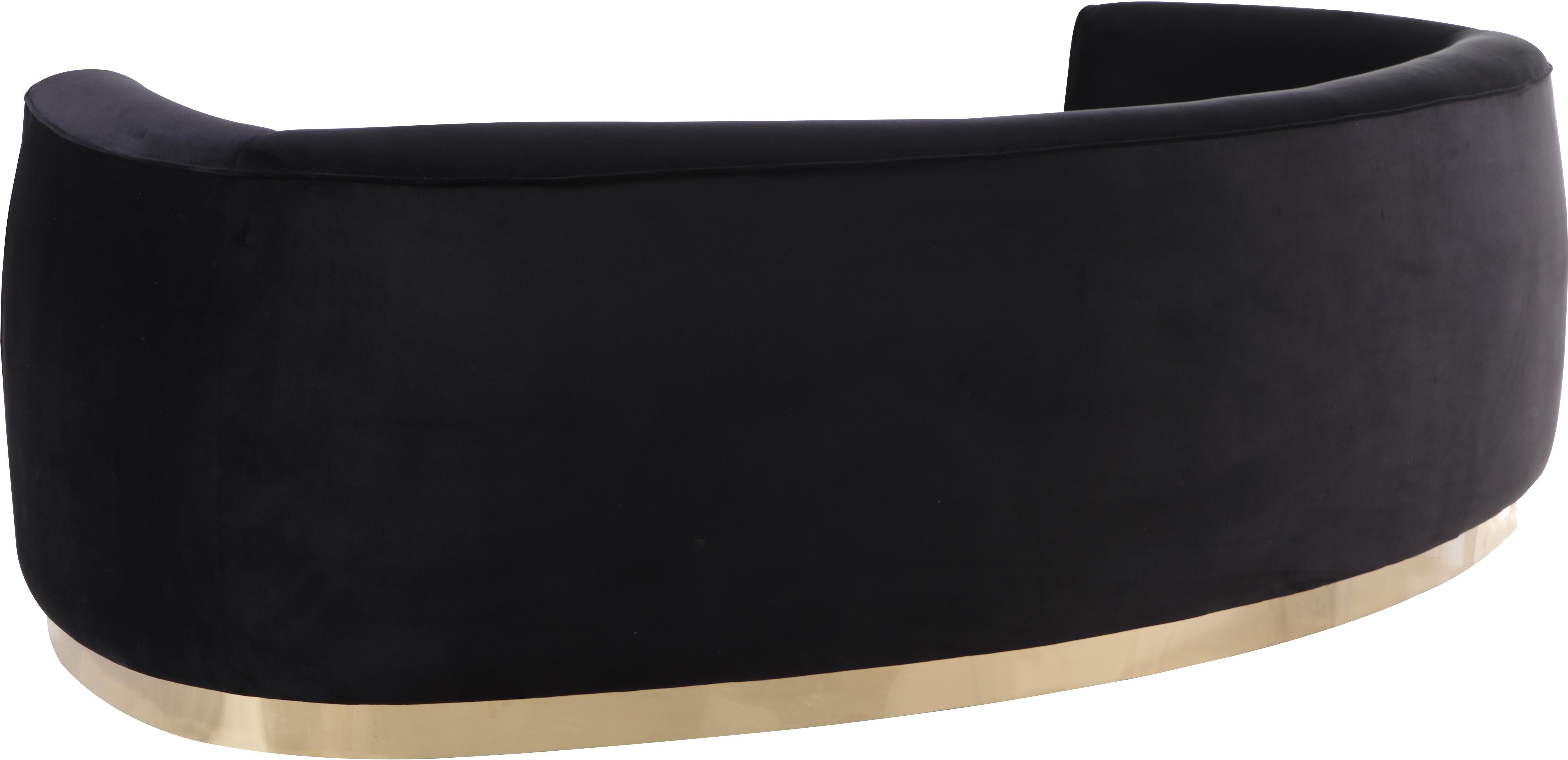 Julian Black Velvet Sofa - Luxury Home Furniture (MI)