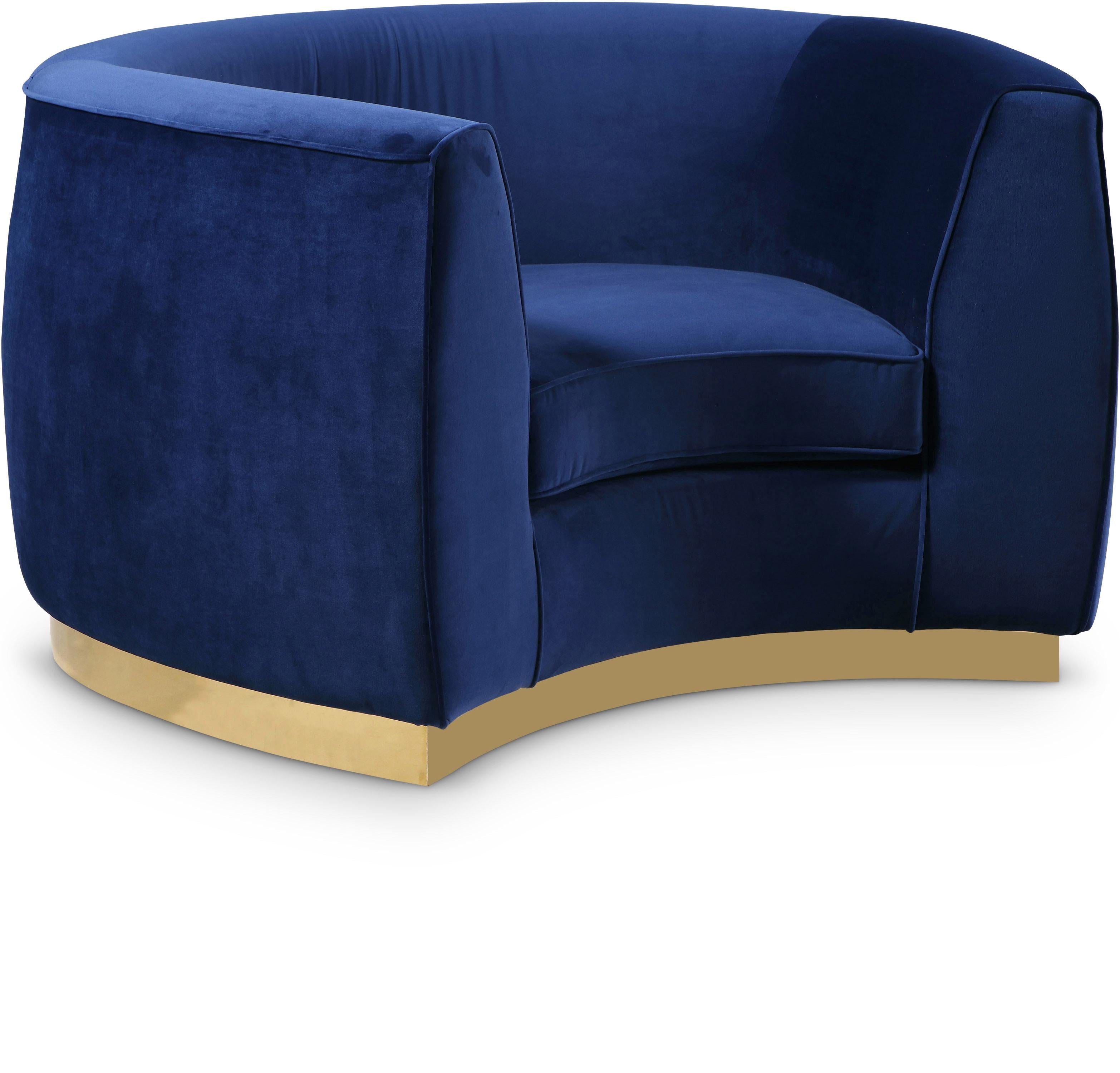 Julian Navy Velvet Chair - Luxury Home Furniture (MI)