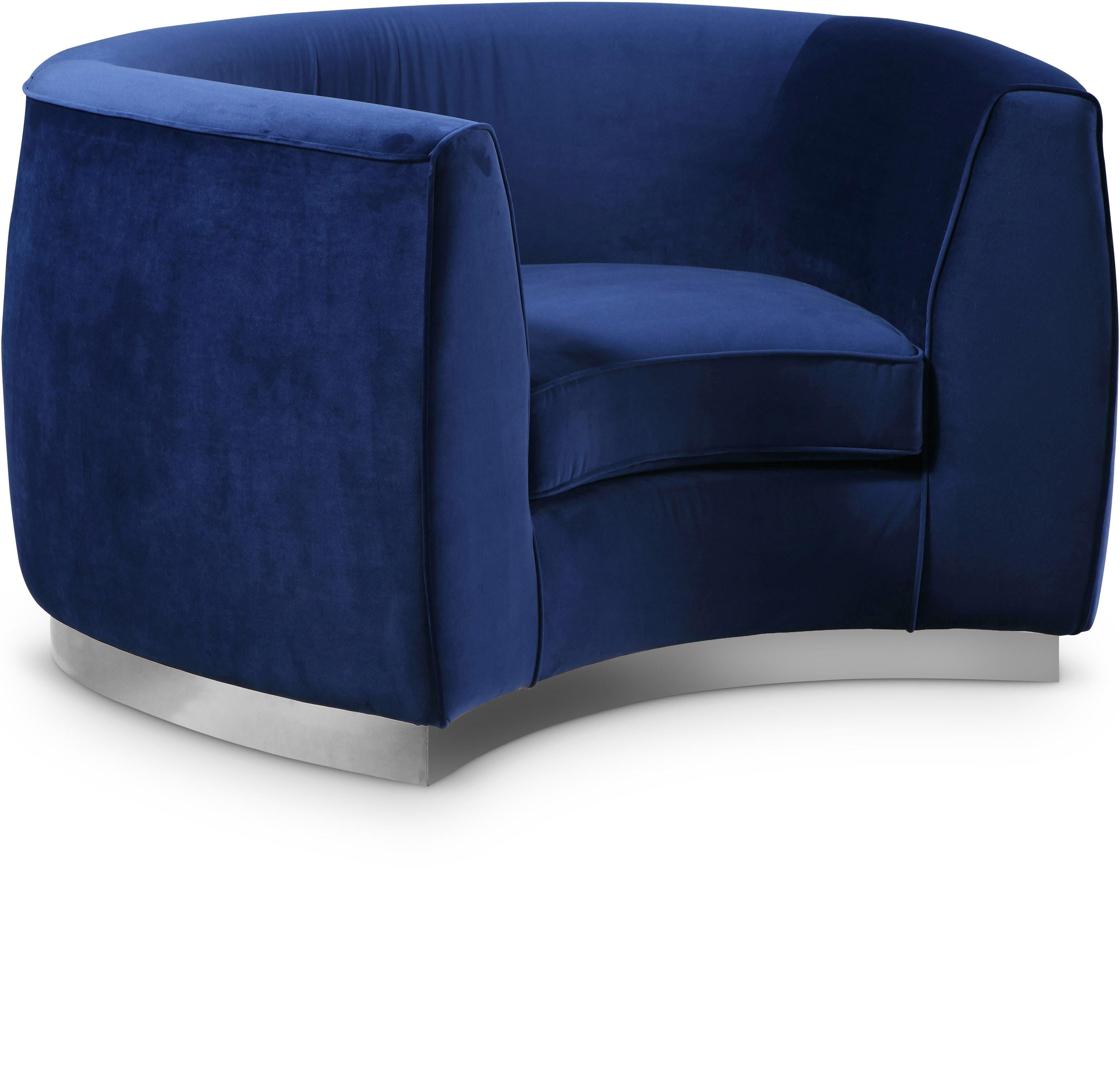 Julian Navy Velvet Chair - Luxury Home Furniture (MI)