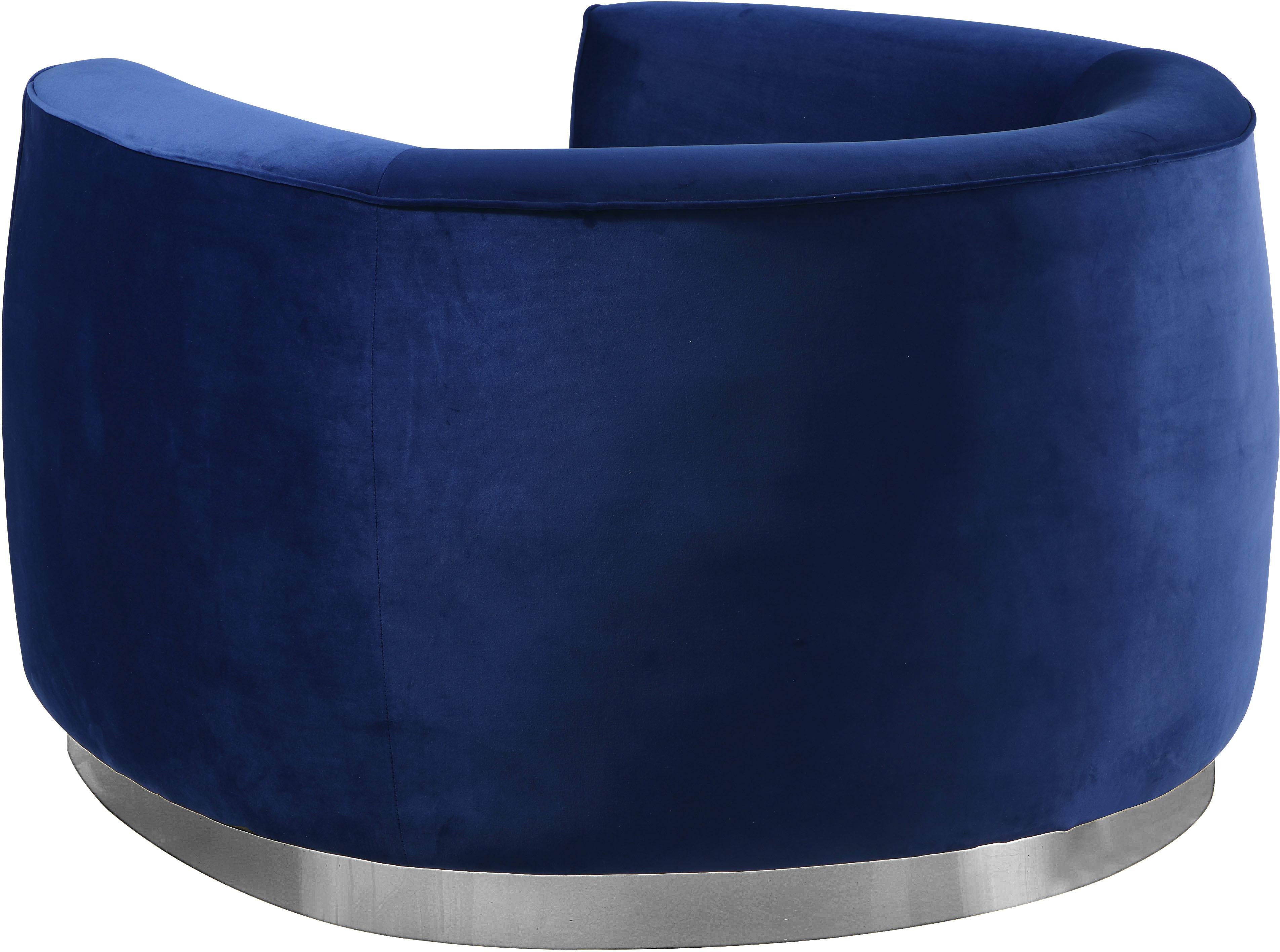 Julian Navy Velvet Chair - Luxury Home Furniture (MI)