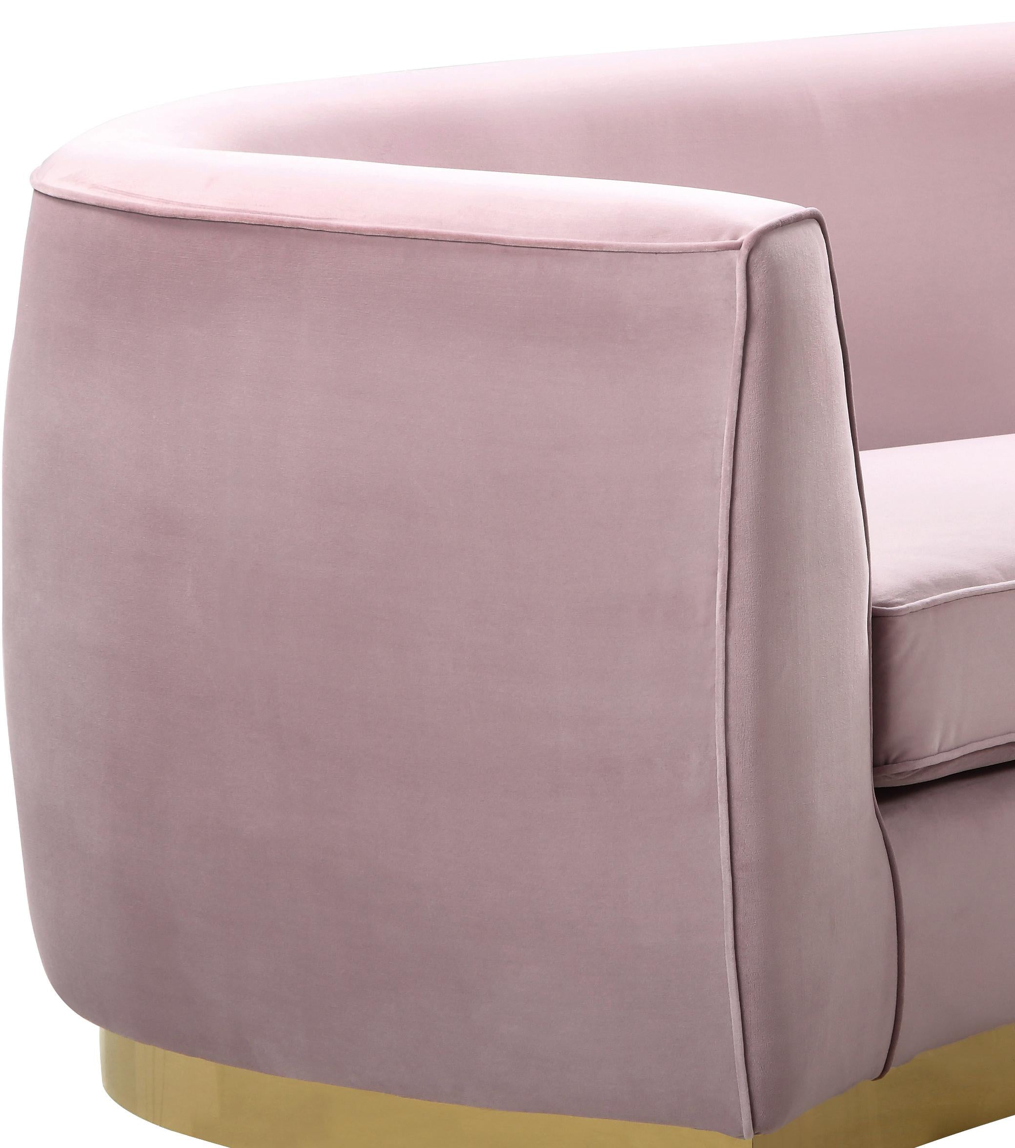Julian Pink Velvet Sofa - Luxury Home Furniture (MI)