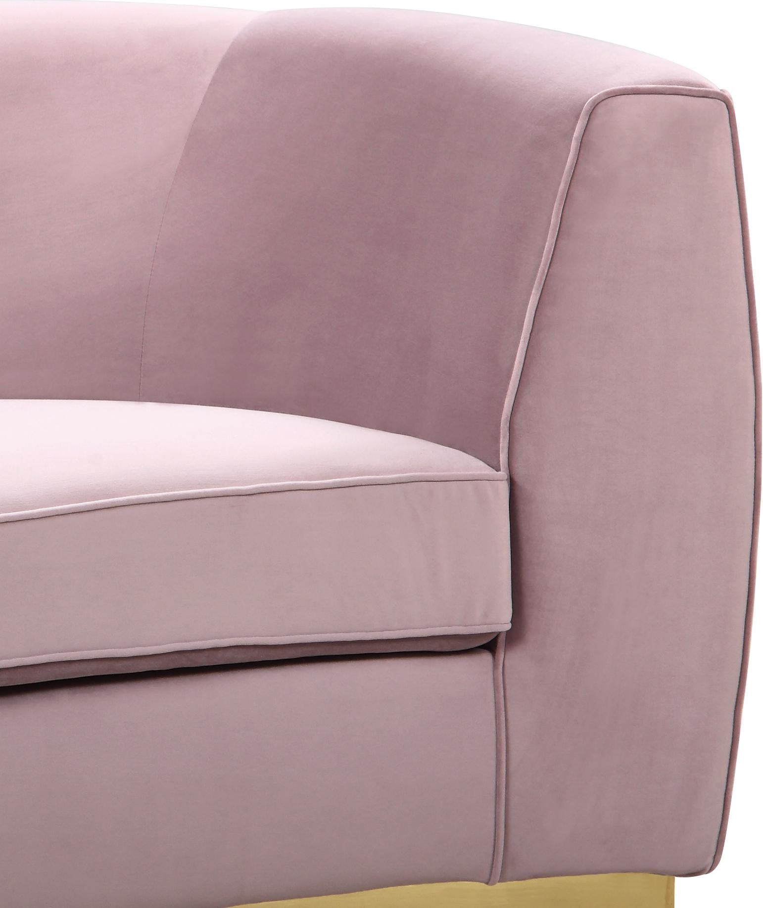 Julian Pink Velvet Sofa - Luxury Home Furniture (MI)
