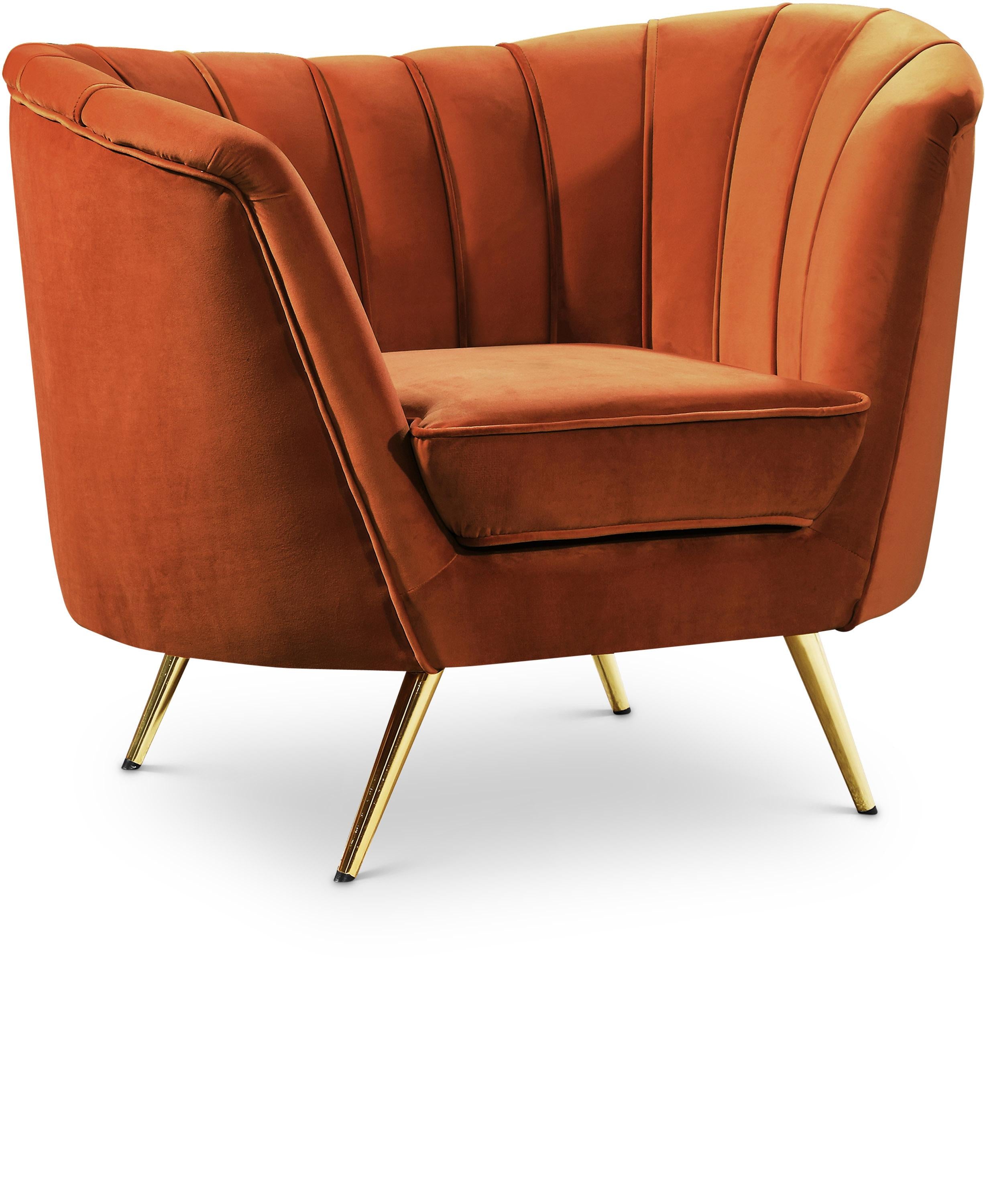 Margo Cognac Velvet Chair - Luxury Home Furniture (MI)