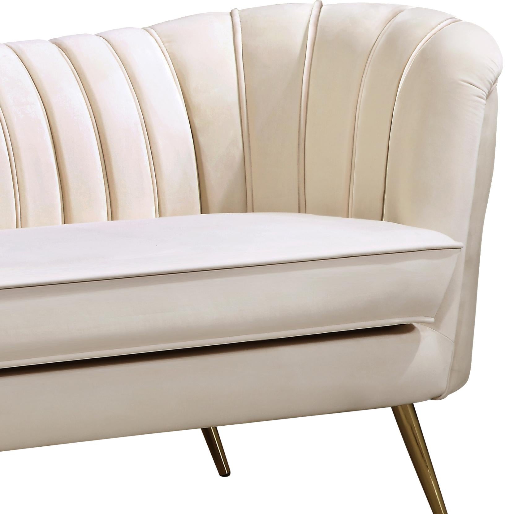 Margo Cream Velvet Sofa - Luxury Home Furniture (MI)