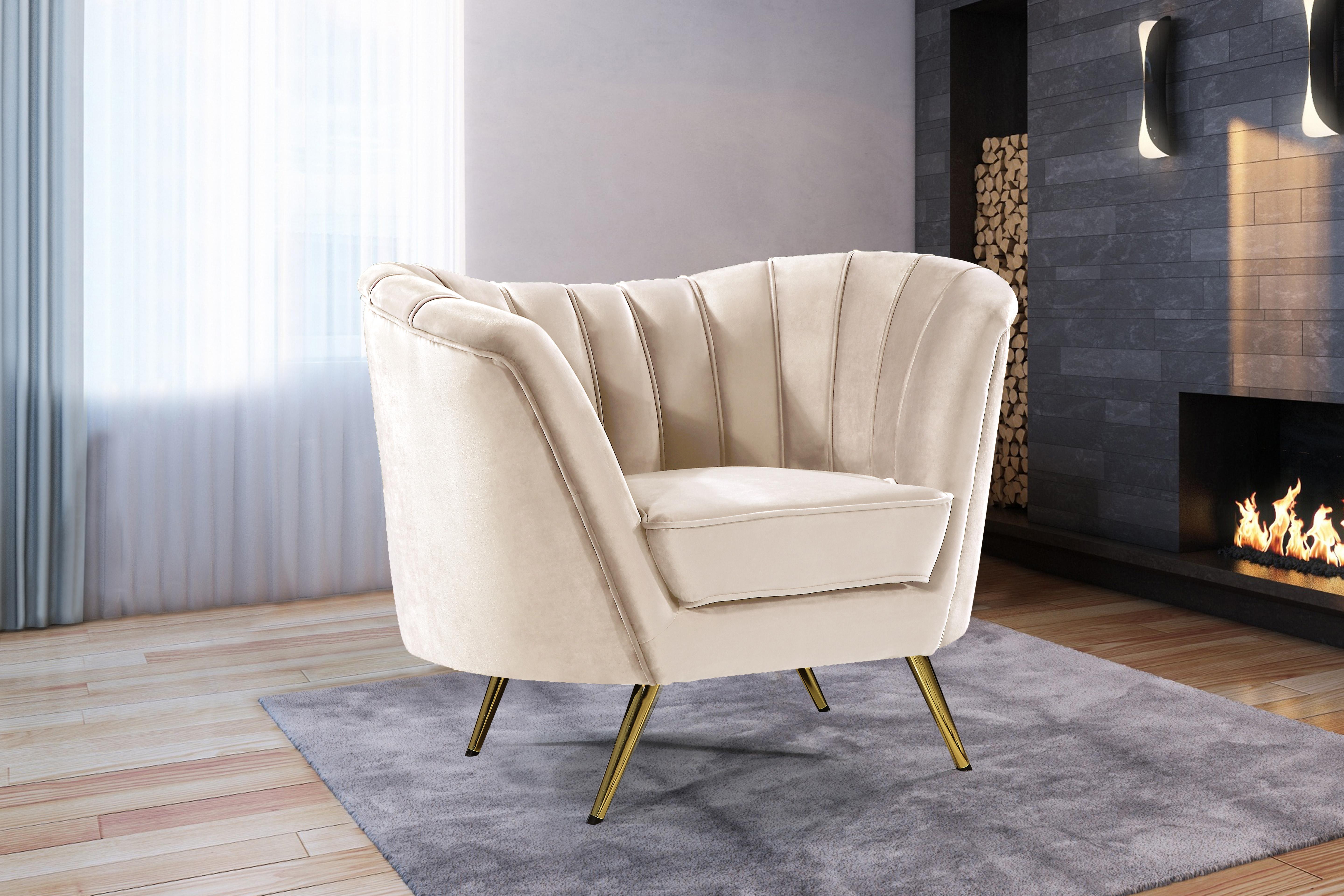 Margo Cream Velvet Chair - Luxury Home Furniture (MI)